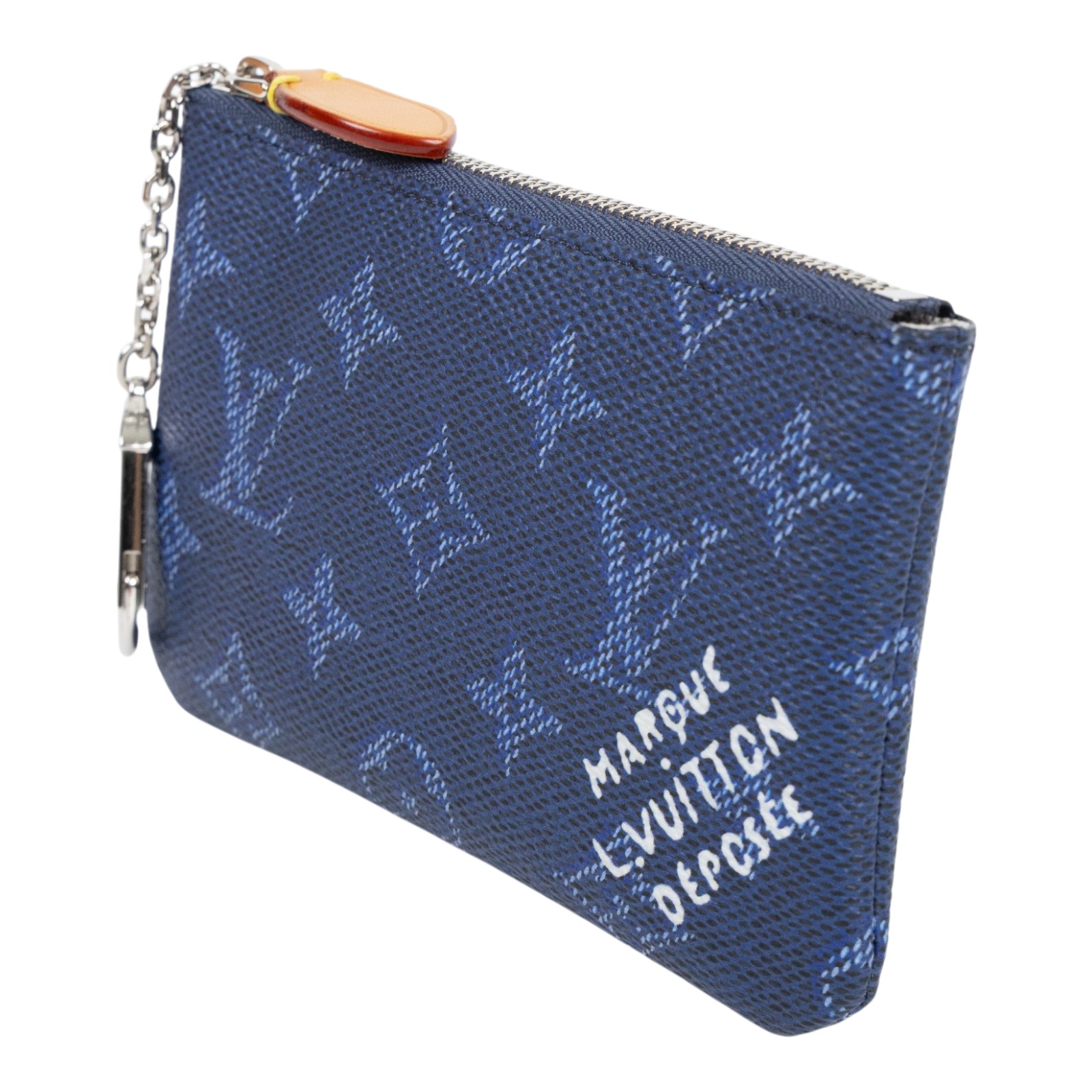 路易威登 LOUIS VUITTON 鑰匙包 零錢包 錢包 手拿包 小號 M27112 晶片款 藍原花小號鑰匙零錢包 防塵袋