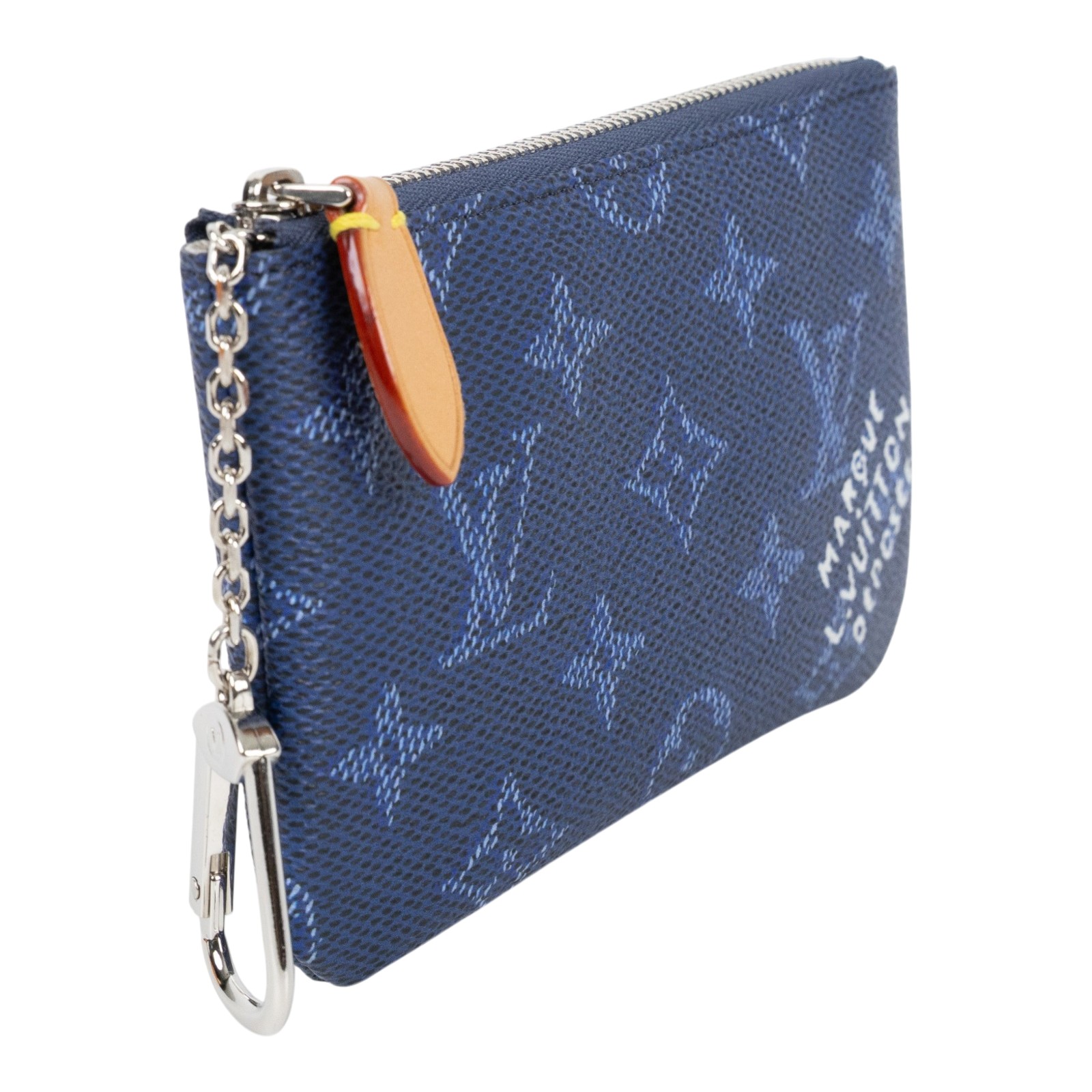 路易威登 LOUIS VUITTON 鑰匙包 零錢包 錢包 手拿包 小號 M27112 晶片款 藍原花小號鑰匙零錢包 防塵袋
