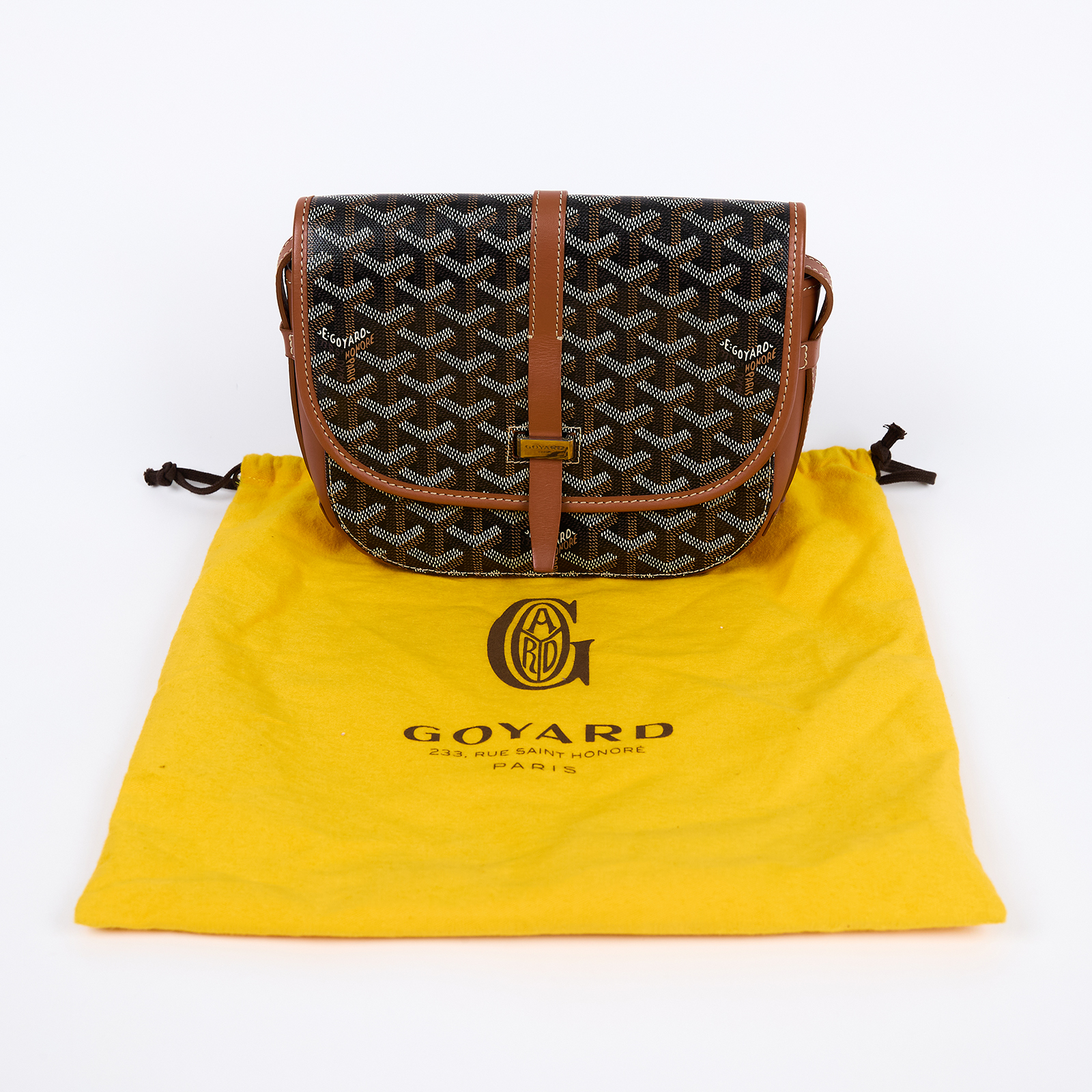 高雅德 GOYARD Belvédère PM 小型 馬鞍包 BELVE3PMLTY 焦糖棕BELVEDERE PM 防塵袋
