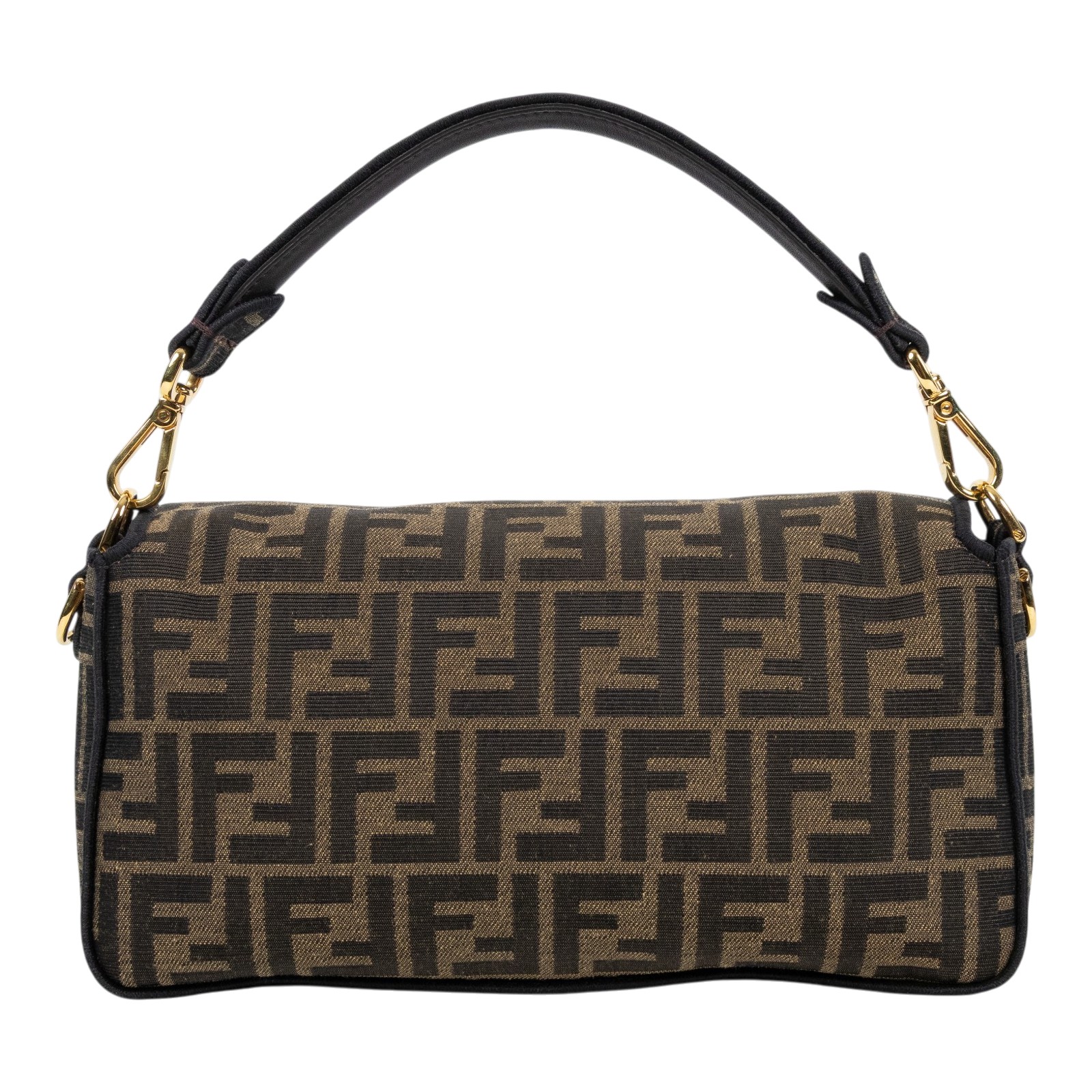 芬迪 FENDI Baguette FF提花布料包款 8BR600A6V5 棕FF帆布BAGUETTE法棍包 防塵袋/背帶