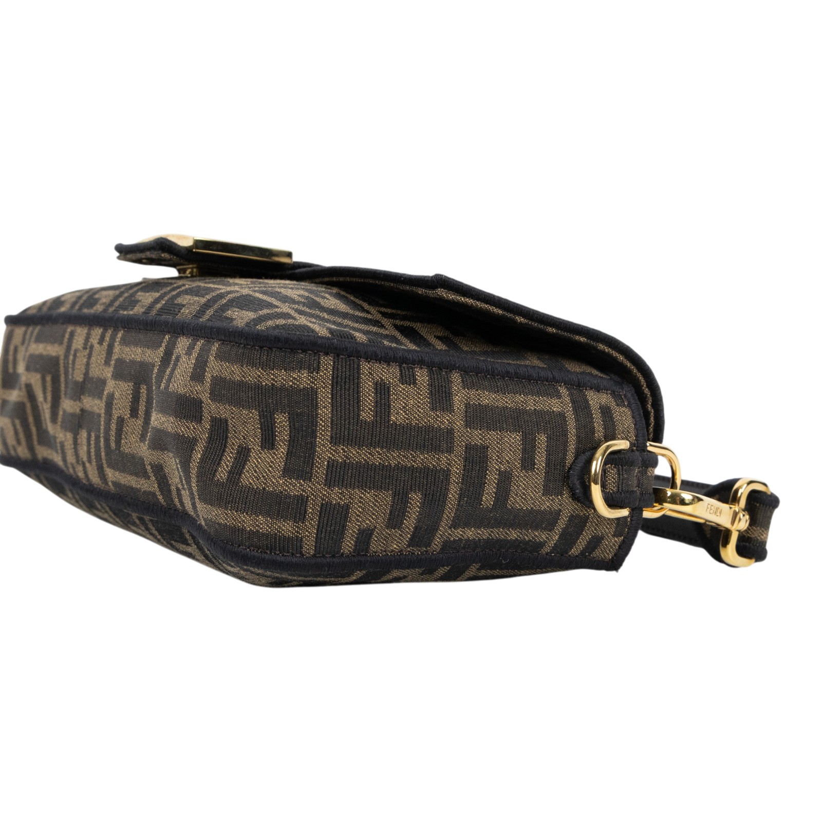 芬迪 FENDI Baguette FF提花布料包款 8BR600A6V5 棕FF帆布BAGUETTE法棍包 防塵袋/背帶