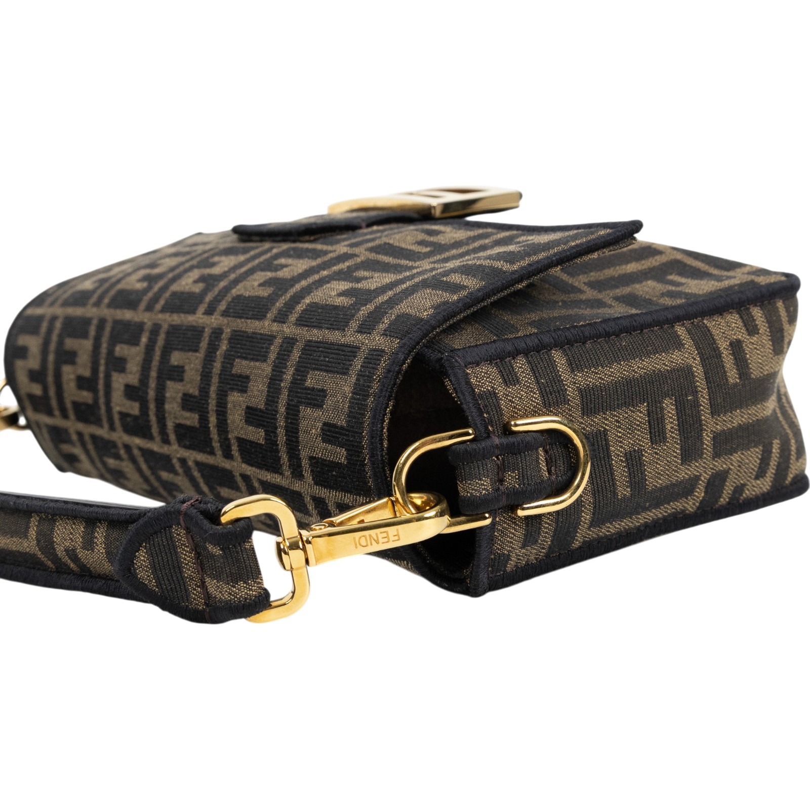 芬迪 FENDI Baguette FF提花布料包款 8BR600A6V5 棕FF帆布BAGUETTE法棍包 防塵袋/背帶