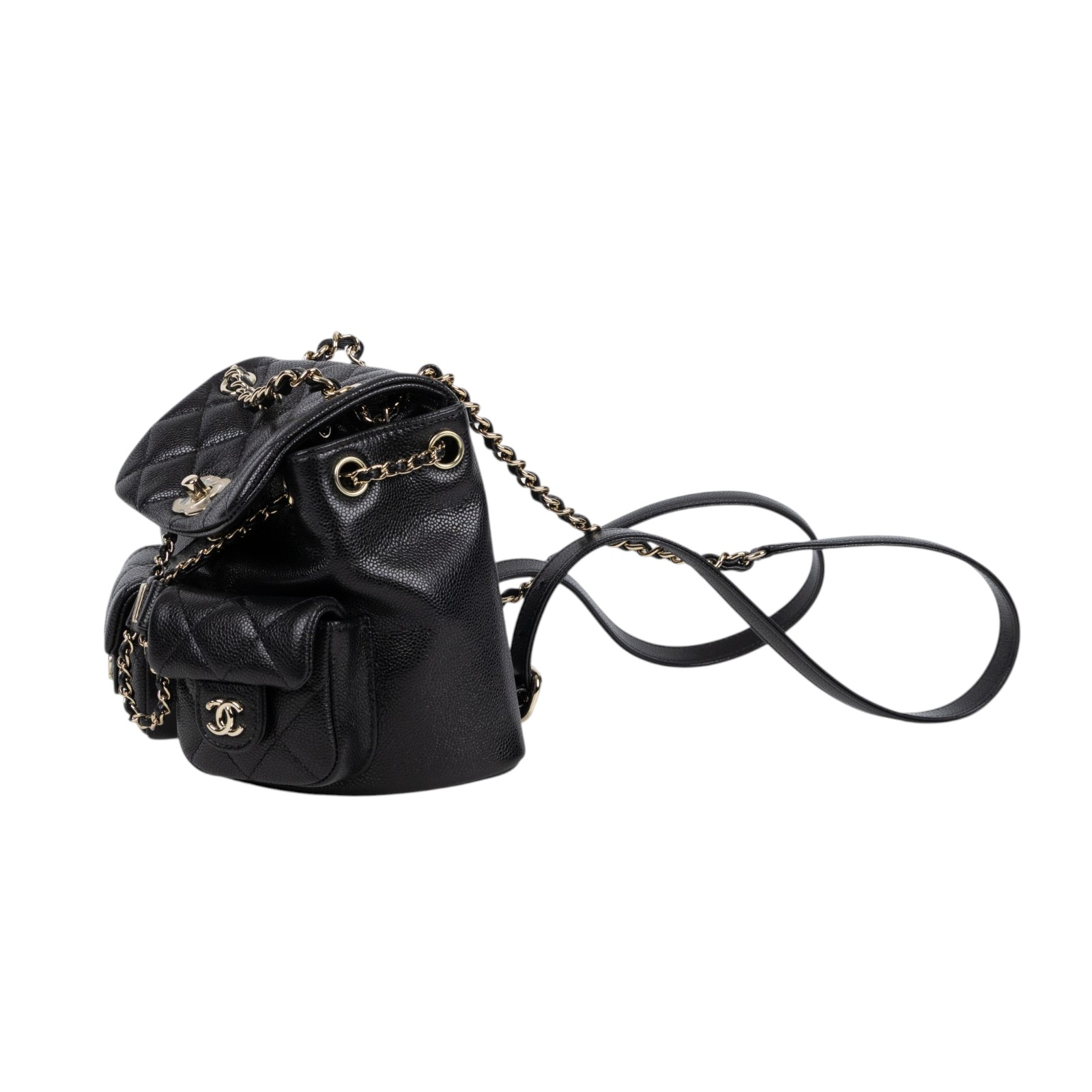 香奈兒 CHANEL Duma Mini 菱格紋 迷你 後背包 AS3787 B16985 晶片款 黑DUMA MINI 後背包 購買證明