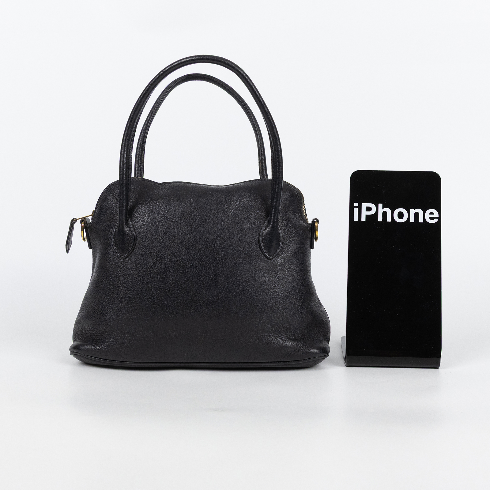 愛馬仕 Hermes Bolide Bag 1923 柏莉包 mini BLM ○刻(刻印不明) 黑BOLIDE MINI 背帶(刻印變淡年分不明)