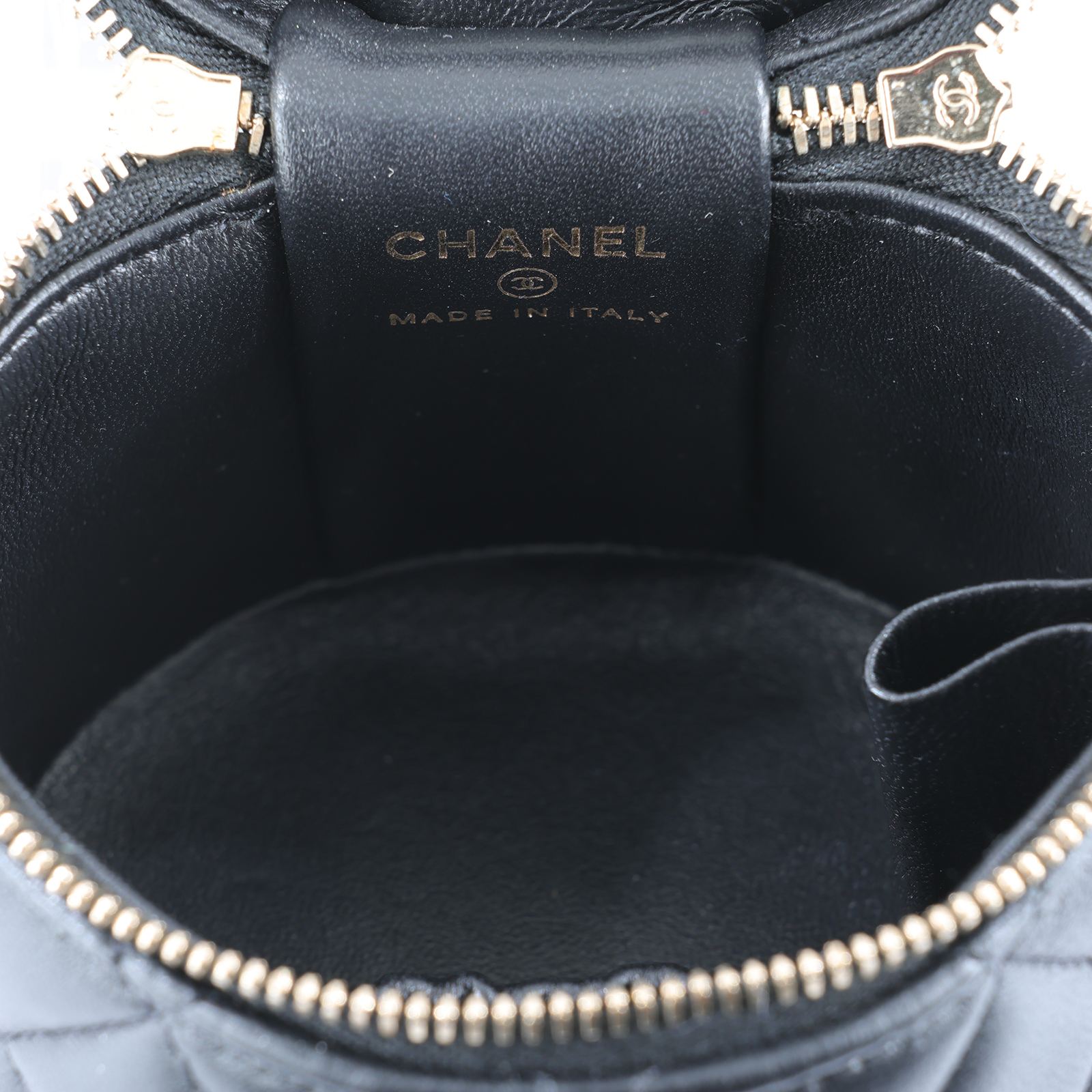 香奈兒 CHANEL Vanity Case 手提包 斜背包 化妝箱 化妝包 AP2947 晶片款 黑手提圓筒包 原廠盒子/防塵袋
