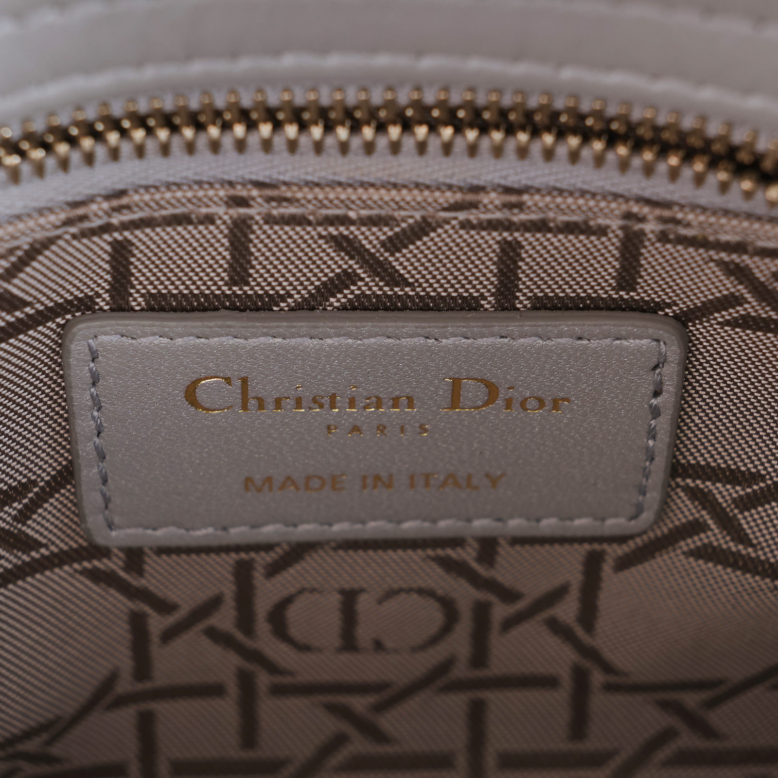 迪奧 CHRISTIAN DIOR Lady Dior 迷你 手提 肩背包 M505OADU 灰LADY DIOR MINI 原廠盒子/防塵袋/背帶/購買證明