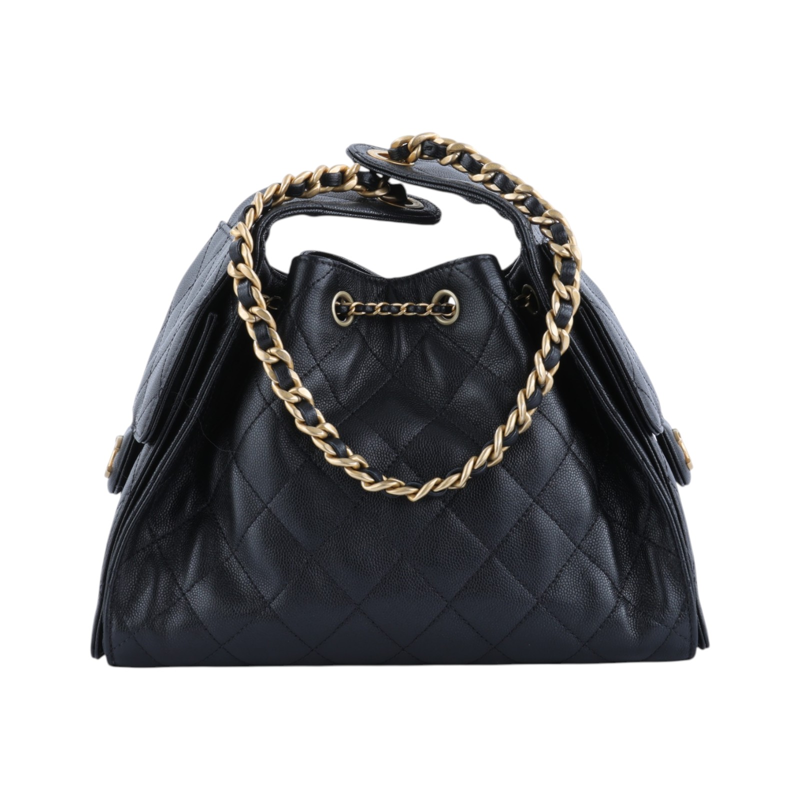 香奈兒 CHANEL 25 小型包 粒面牛皮 AS5293 B20304 晶片款 黑荔枝25包 小號 原廠盒子/防塵袋