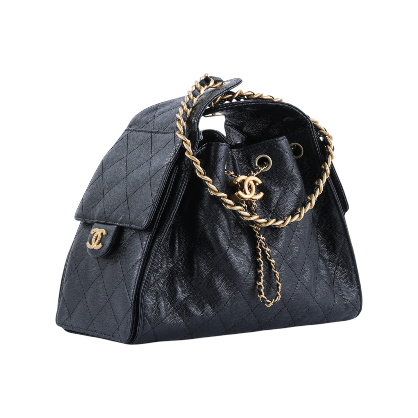香奈兒 CHANEL 25 小型包 粒面牛皮 AS5293 B20304 晶片款 黑荔枝25包 小號 原廠盒子/防塵袋