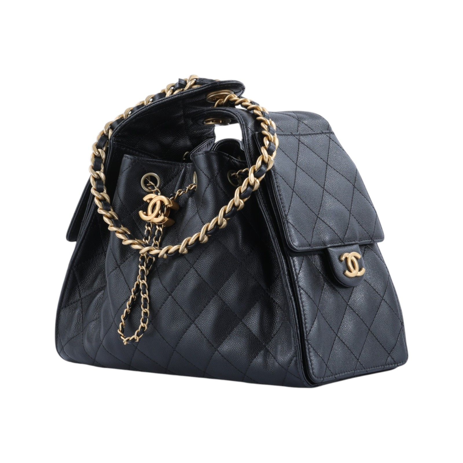 香奈兒 CHANEL 25 小型包 粒面牛皮 AS5293 B20304 晶片款 黑荔枝25包 小號 原廠盒子/防塵袋