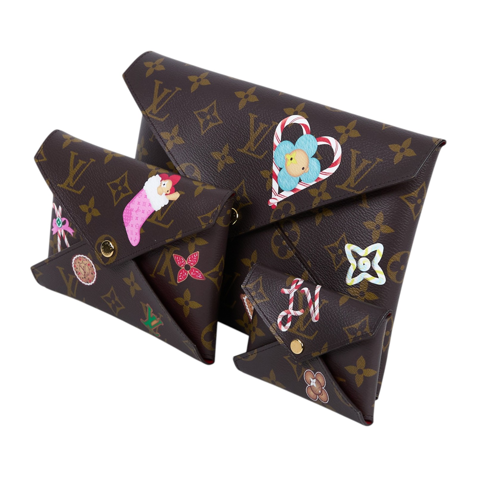 路易威登 LOUIS VUITTON Kirigami Pochette 手拿包 M12203 晶片款 聖誕限定系列手拿包 防塵袋