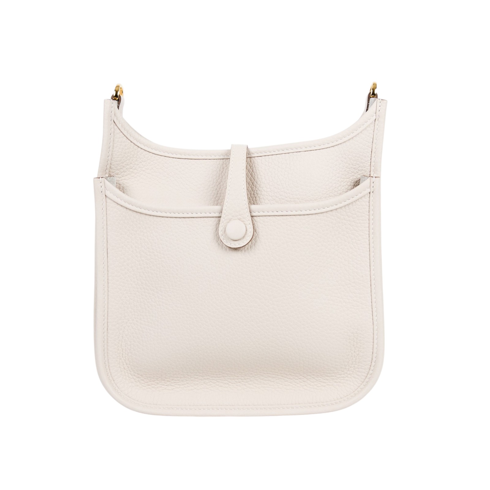 愛馬仕 Hermes Evelyne Bag 伊芙琳包 23 Poche III Bag EV23 G刻 奶昔白EVELYNE23 原廠盒子/防塵袋/背帶