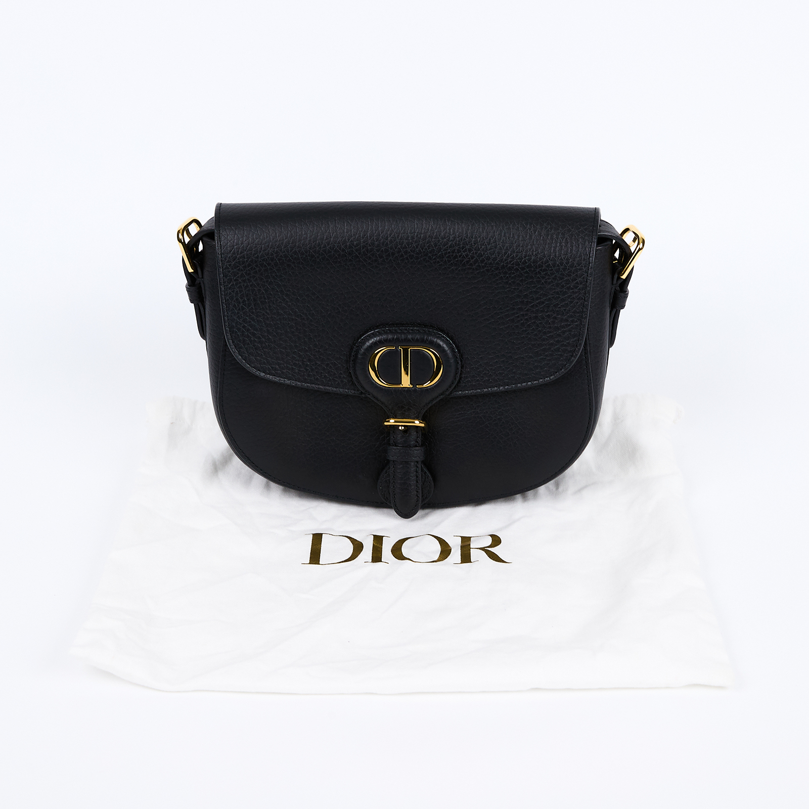 迪奧 CHRISTIAN DIOR Bobby 中型 肩背包 斜背包 M9337USKU 黑BOBBY中號 防塵袋