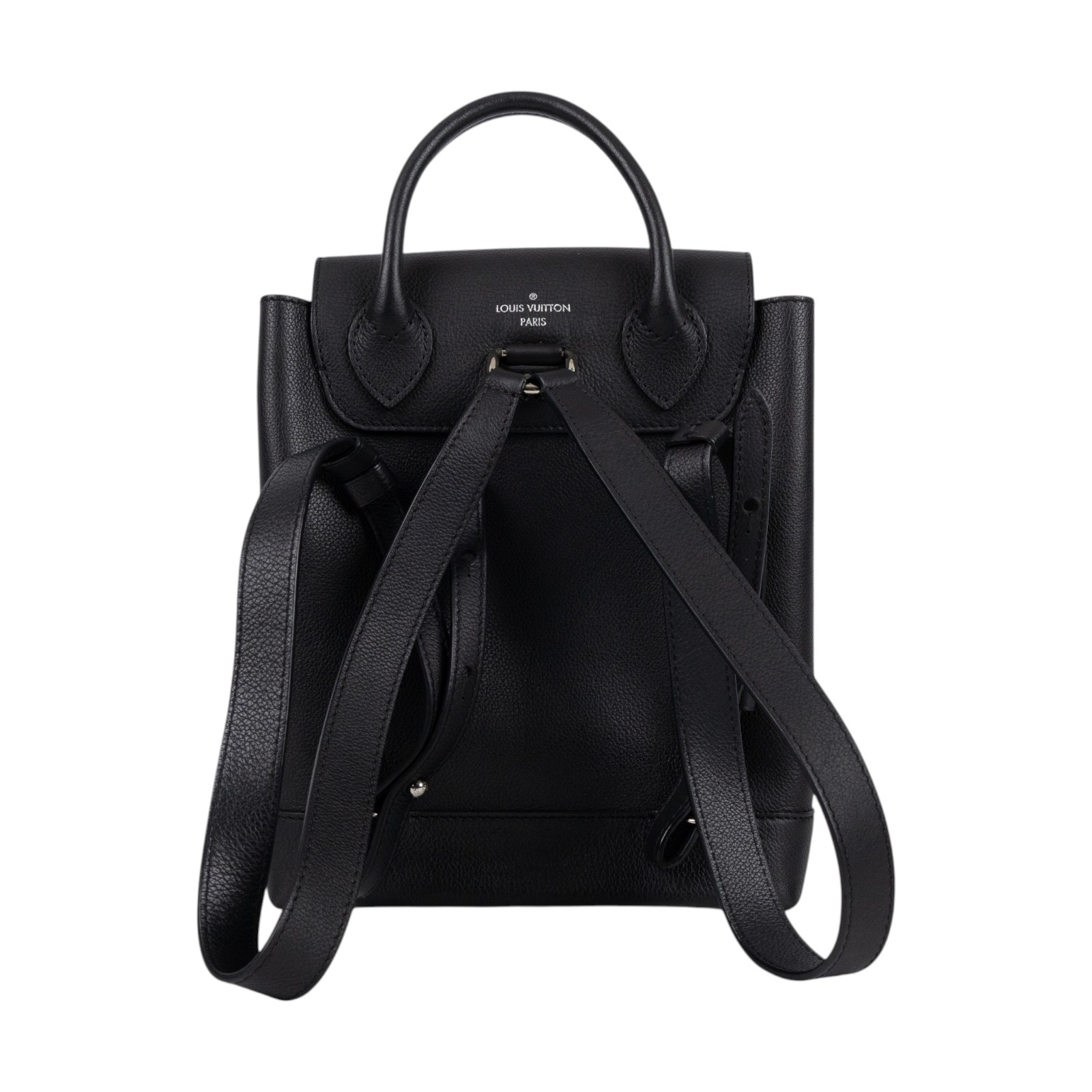 路易威登 LOUIS VUITTON Lockme Backpack 翻蓋 束口 後背包 M41815 黑LOCKME後背包 無附屬品
