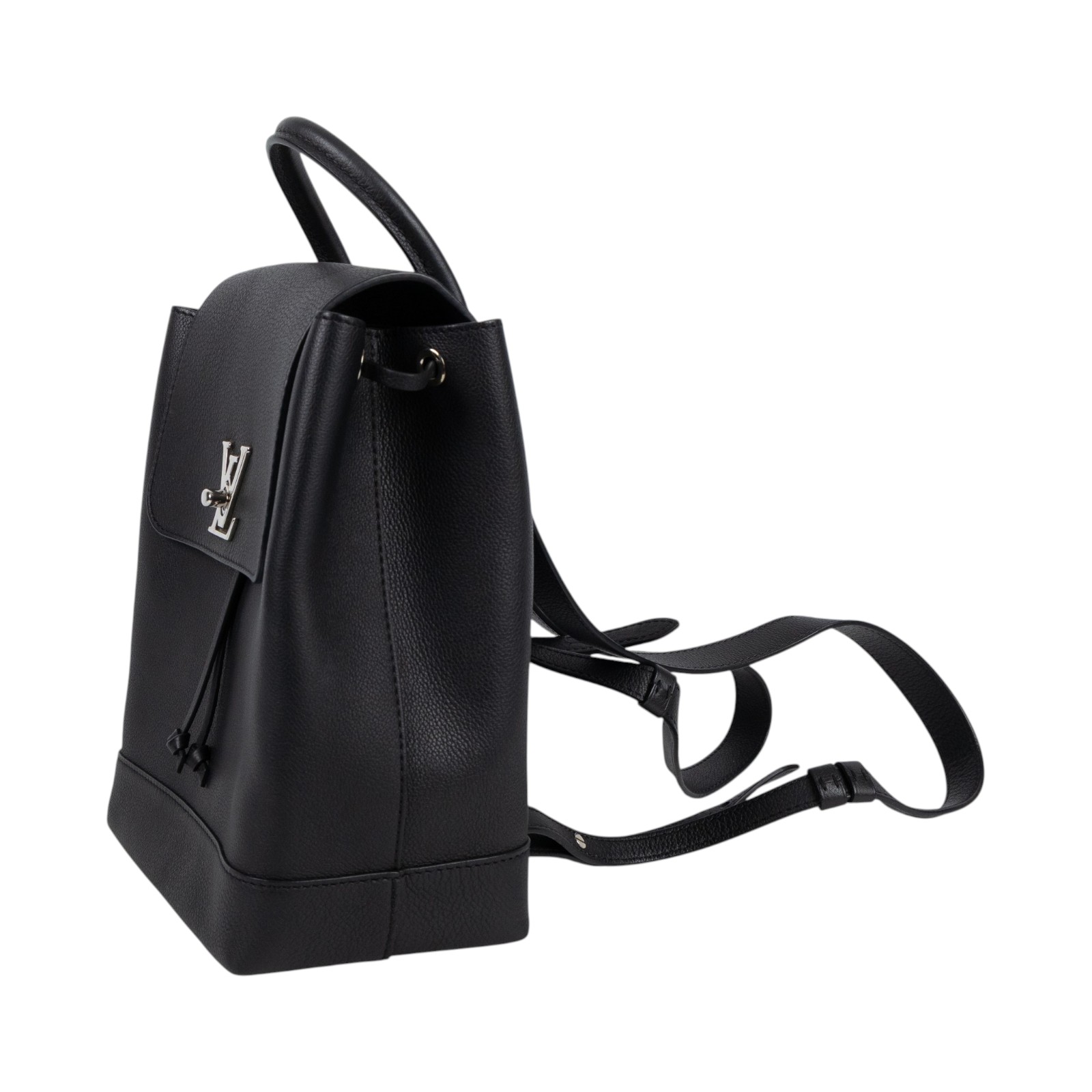 路易威登 LOUIS VUITTON Lockme Backpack 翻蓋 束口 後背包 M41815 黑LOCKME後背包 無附屬品