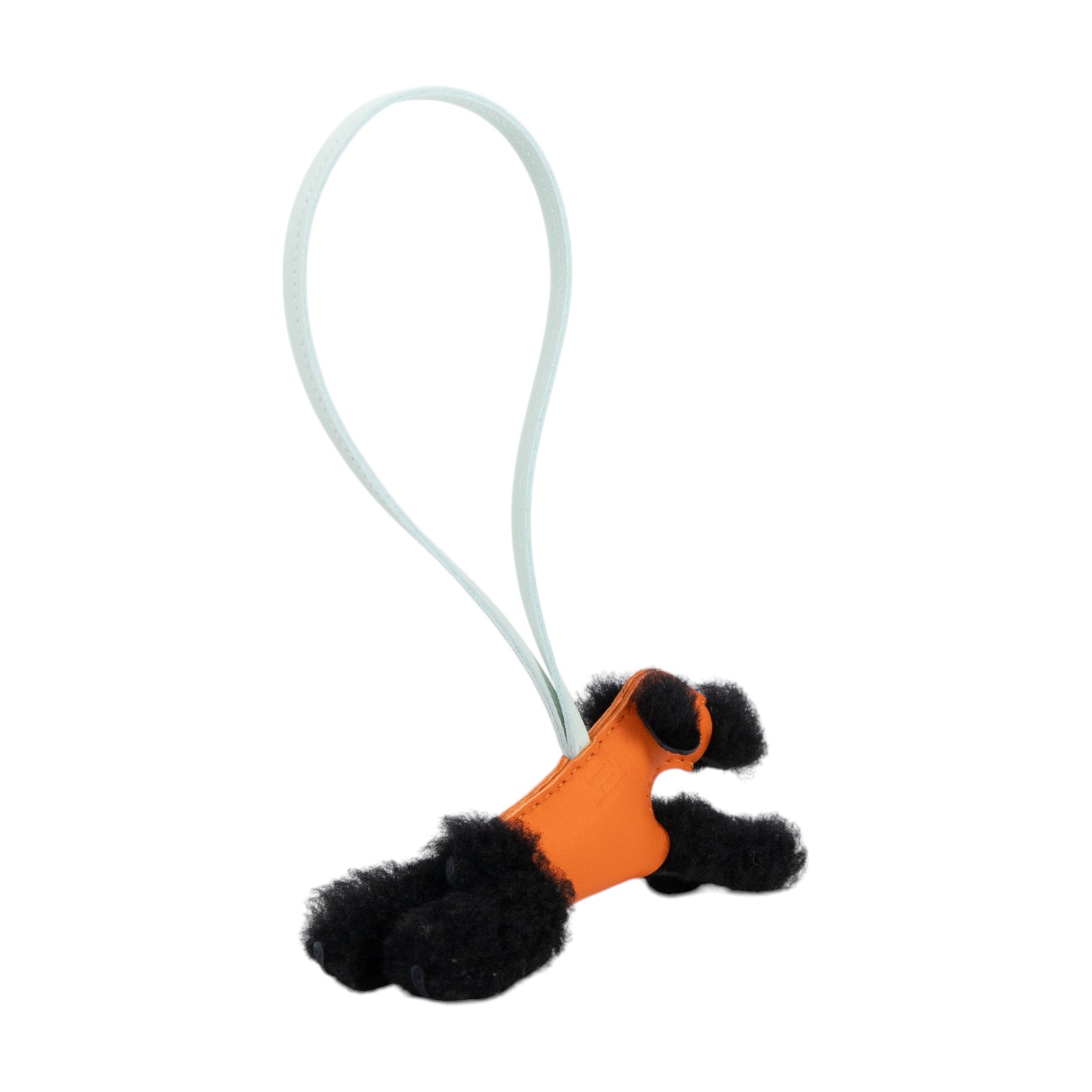 愛馬仕 Hermes Budy charm 吊飾 包掛 狐狸㹴犬 黑色 火焰橙 辣薄荷綠 H083349CACH K刻 橘拚黑毛貴賓狗BUDY吊飾 原廠盒子