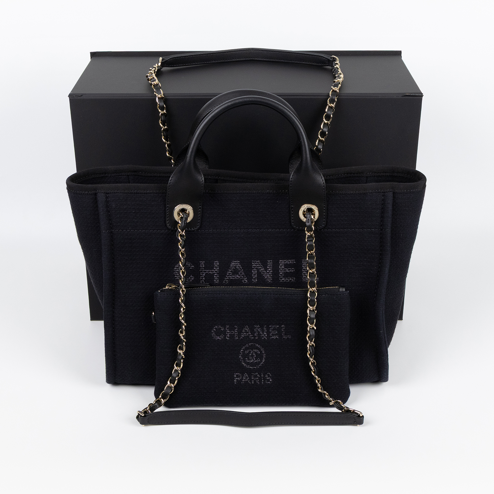香奈兒 CHANEL 沙灘包 購物包 AS3351 B08435 晶片款 黑沙灘包 原廠盒子