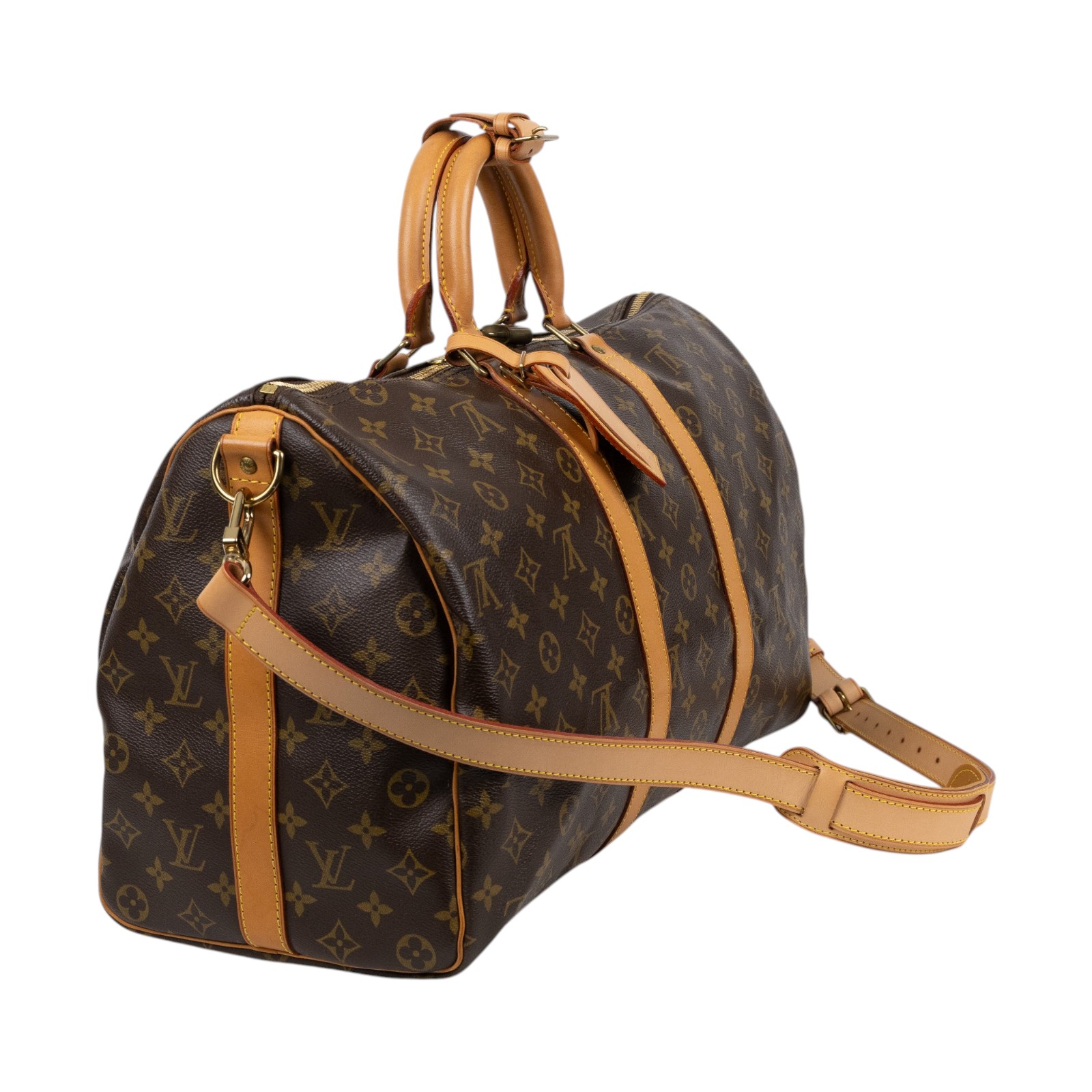 路易威登 LOUIS VUITTON Keepall Bandoulière 45 Monogram經典帆布 波士頓包  旅行袋 M41418  防塵袋/背帶(缺鑰匙)