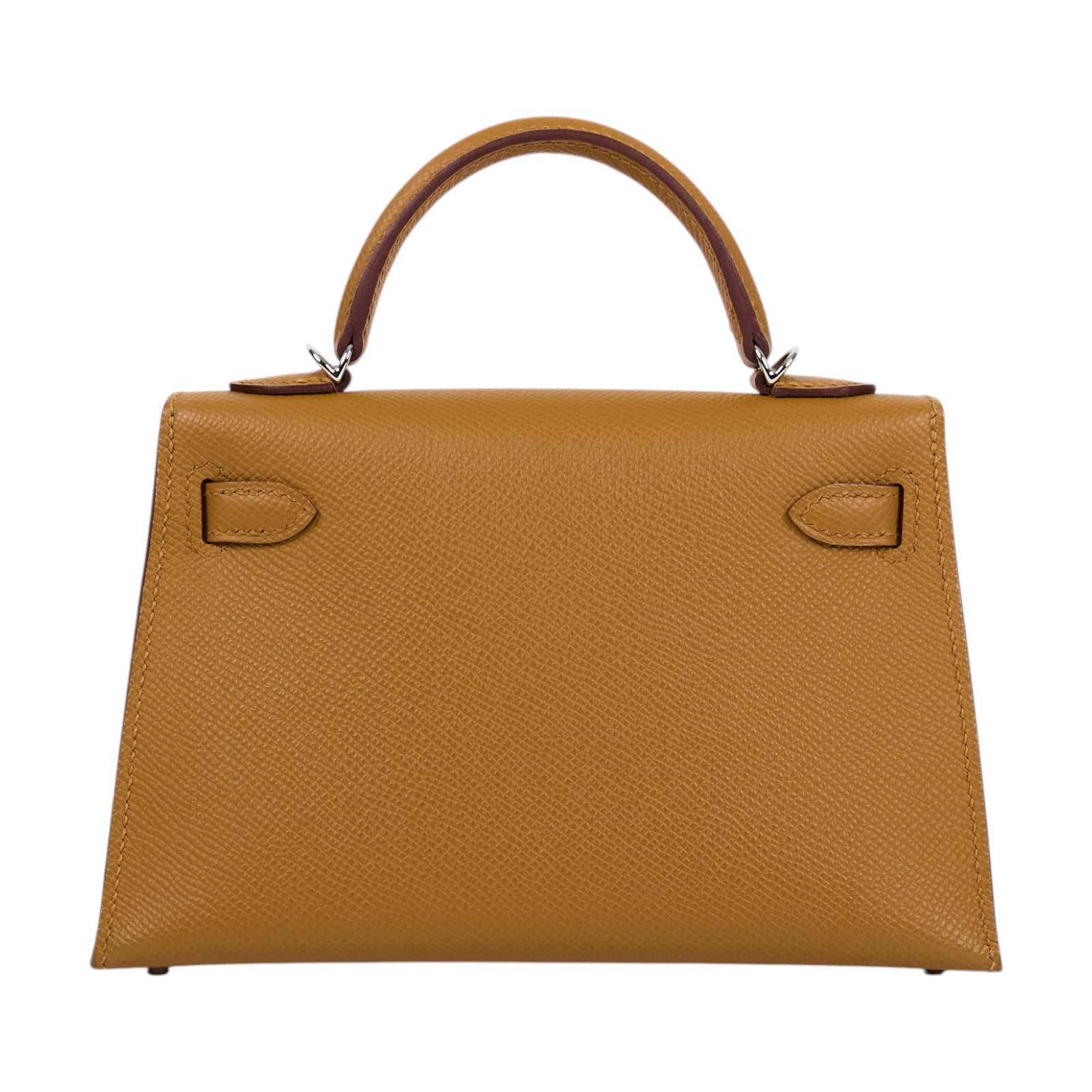 愛馬仕 Hermes Kelly Bag 凱莉包 mini II 銀色五金 芝麻色 H071302CK2S /BMU857HI  原廠盒子/防塵袋/背帶/購買證明