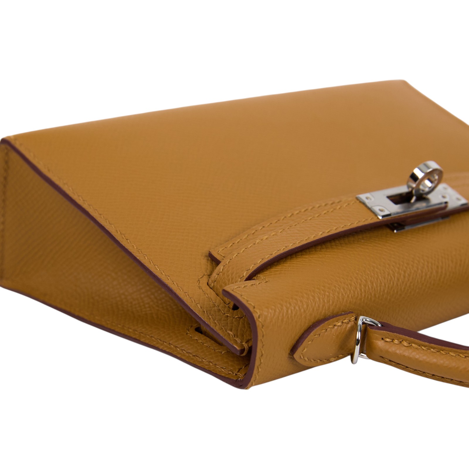 愛馬仕 Hermes Kelly Bag 凱莉包 mini II 銀色五金 芝麻色 H071302CK2S /BMU857HI  原廠盒子/防塵袋/背帶/購買證明