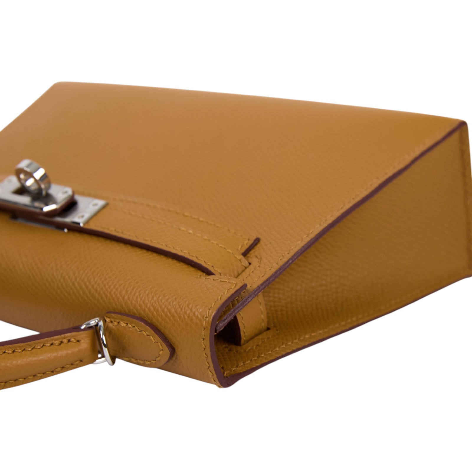 愛馬仕 Hermes Kelly Bag 凱莉包 mini II 銀色五金 芝麻色 H071302CK2S /BMU857HI  原廠盒子/防塵袋/背帶/購買證明