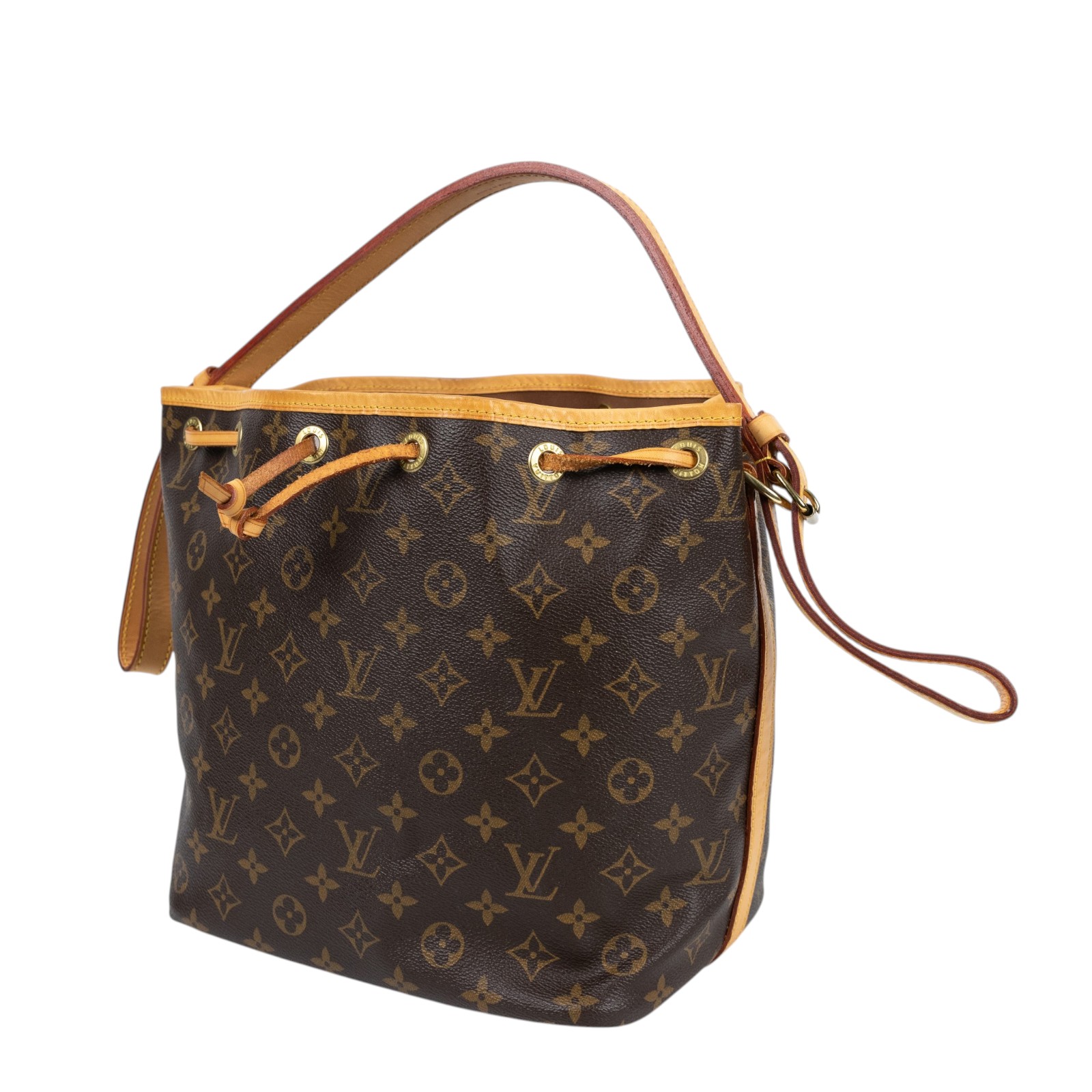 路易威登 LOUIS VUITTON Petit Noé 舊款 束口水桶包 M42226 原花水桶包 中款 防塵袋