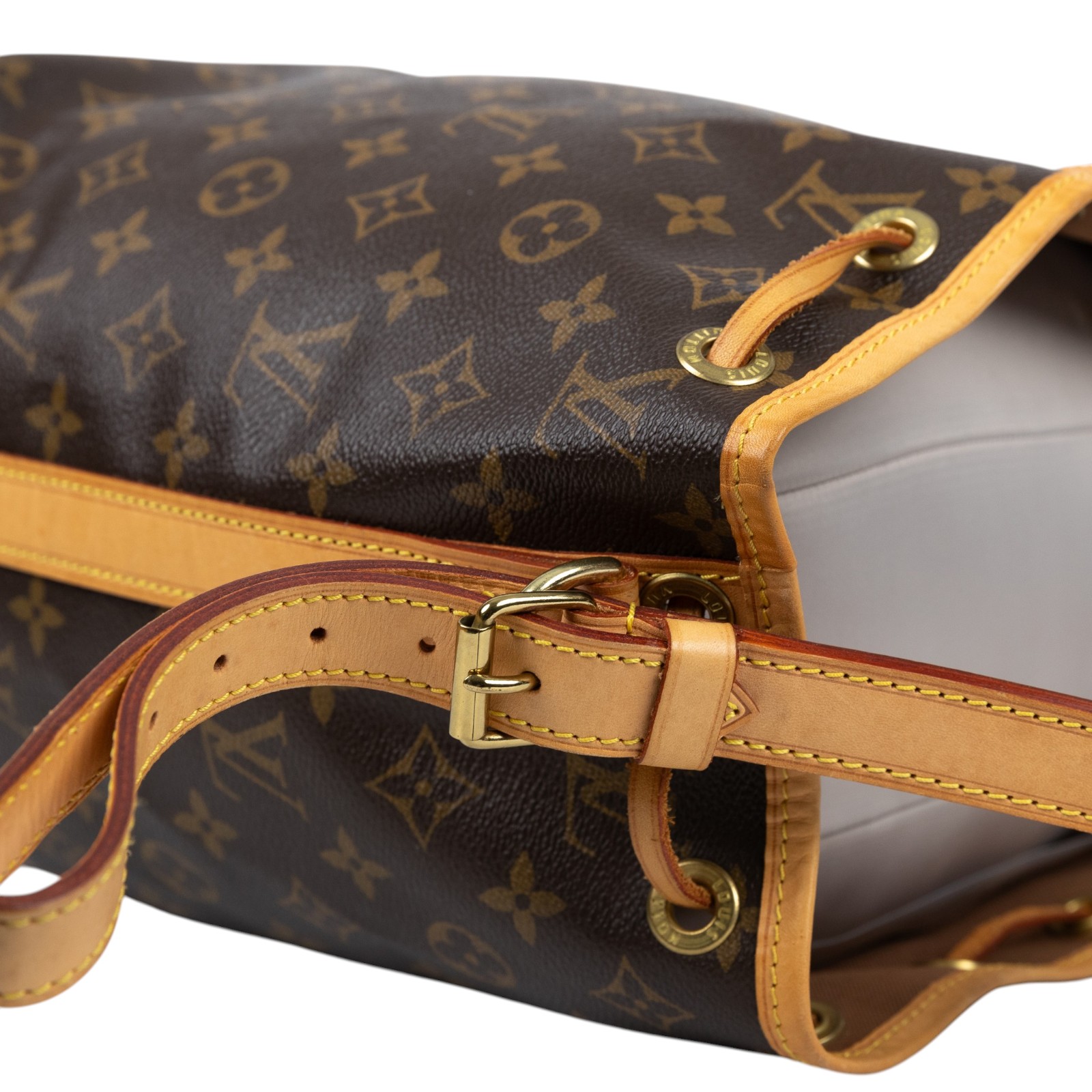 路易威登 LOUIS VUITTON Petit Noé 舊款 束口水桶包 M42226 原花水桶包 中款 防塵袋