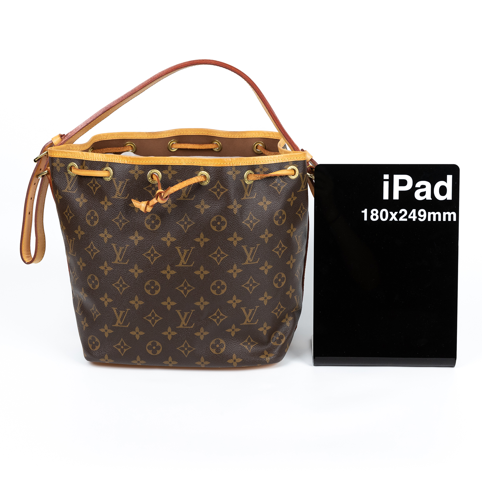 路易威登 LOUIS VUITTON Petit Noé 舊款 束口水桶包 M42226 原花水桶包 中款 防塵袋