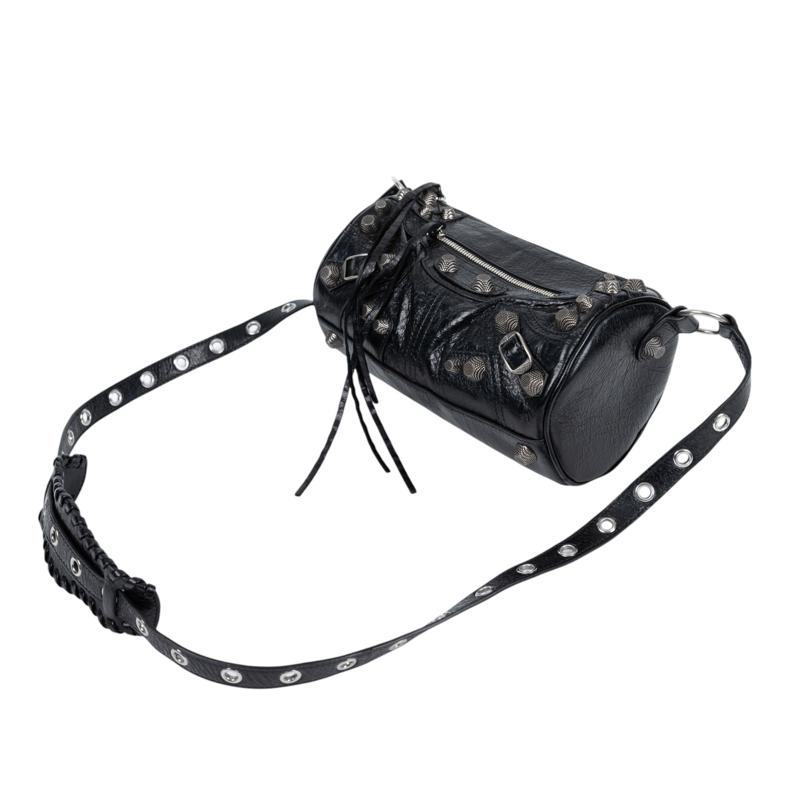 巴黎世家 BALENCIAGA Le cagole 圓筒包 771716210KR 黑仿舊Le Cagole圓筒包 防塵袋