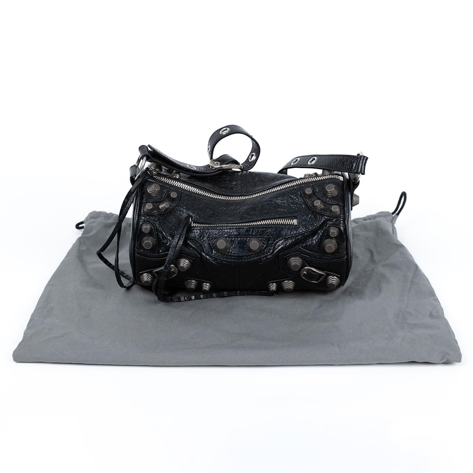 巴黎世家 BALENCIAGA Le cagole 圓筒包 771716210KR 黑仿舊Le Cagole圓筒包 防塵袋