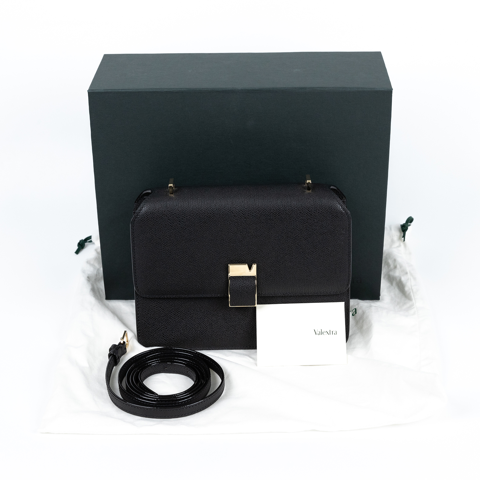 萬萊斯特 VALEXTRA NoLo 中型 肩背包 WBNL0066028LOC99 黑NOLO 原廠盒子/防塵袋/背帶