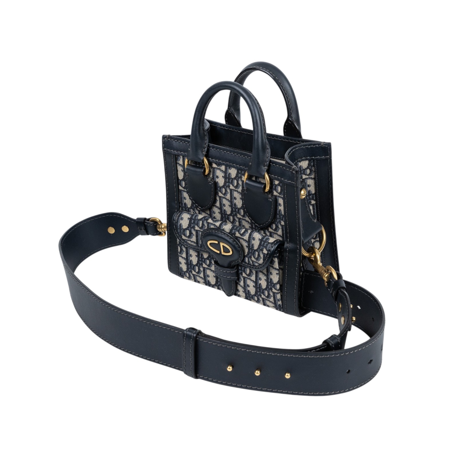 迪奧 CHRISTIAN DIOR 迷你 托特包 手提包 肩背包 M8618CTZQ 藍老花托特2WAY 背帶