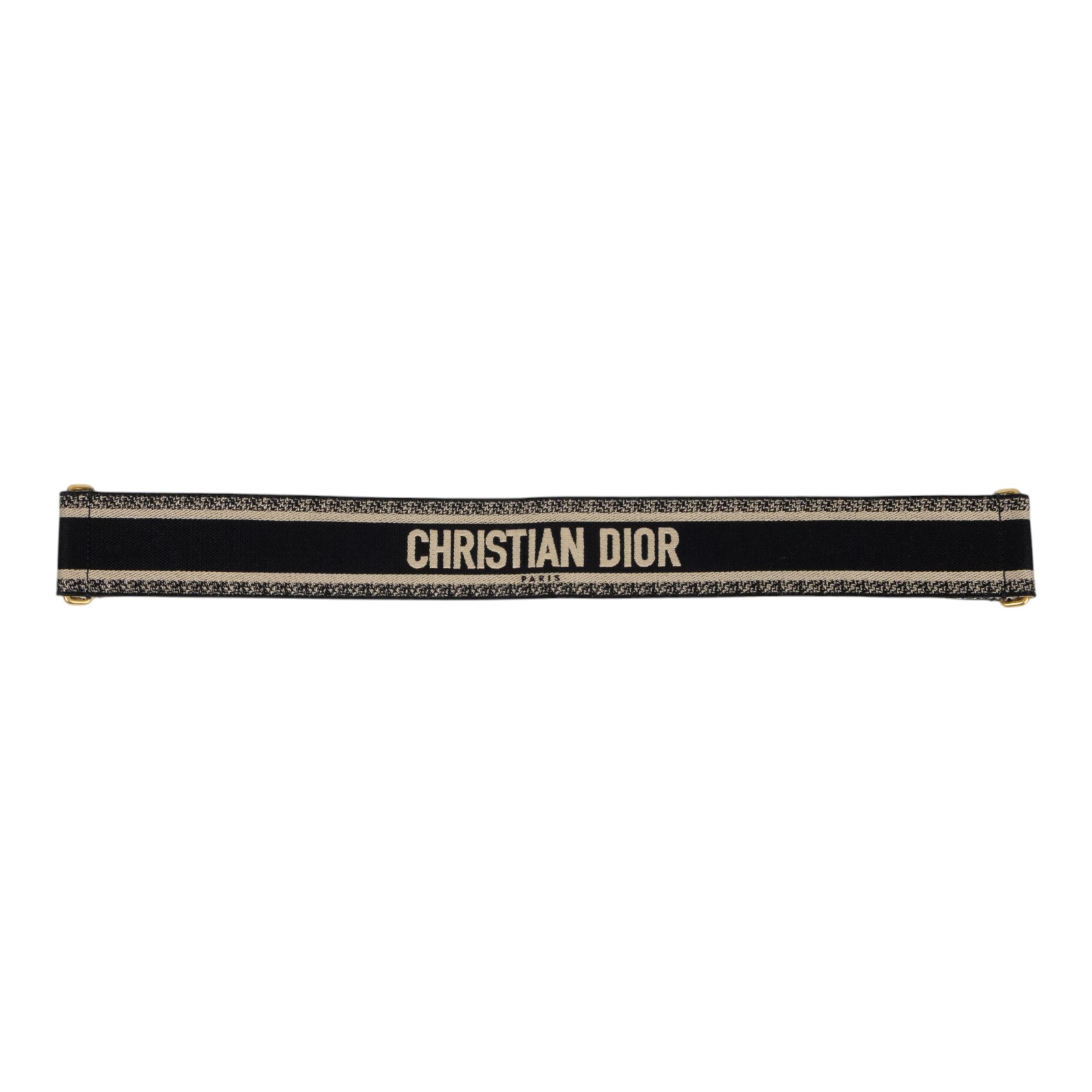 迪奧 CHRISTIAN DIOR Oblique 背帶 S8552CBTE 黑LOGO刺繡背帶 無附屬品