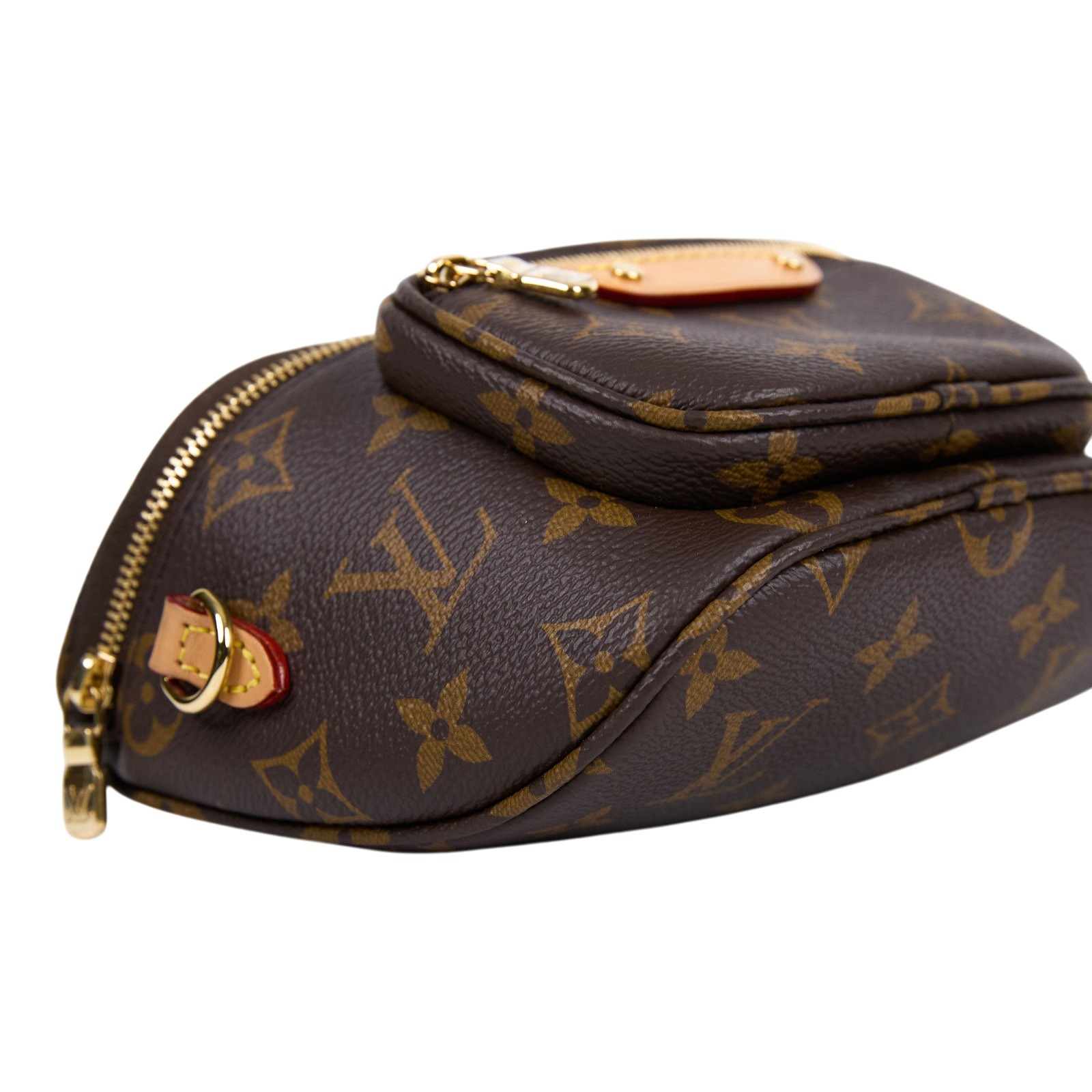 路易威登 LOUIS VUITTON Mini Bumbag 迷你 腰包 鏈條 單肩包 M82335 晶片款 原花MINI BUMBAG 原廠盒子/防塵袋/背帶