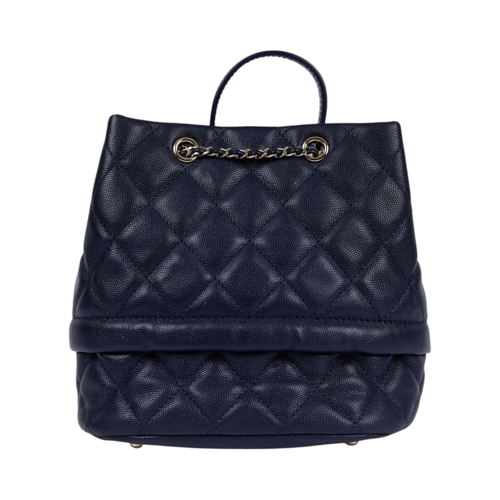 香奈兒 CHANEL CC LOGO 束口水桶包 手提包 斜背包 AS0894 28開 深藍荔枝水桶包 防塵袋/保證卡