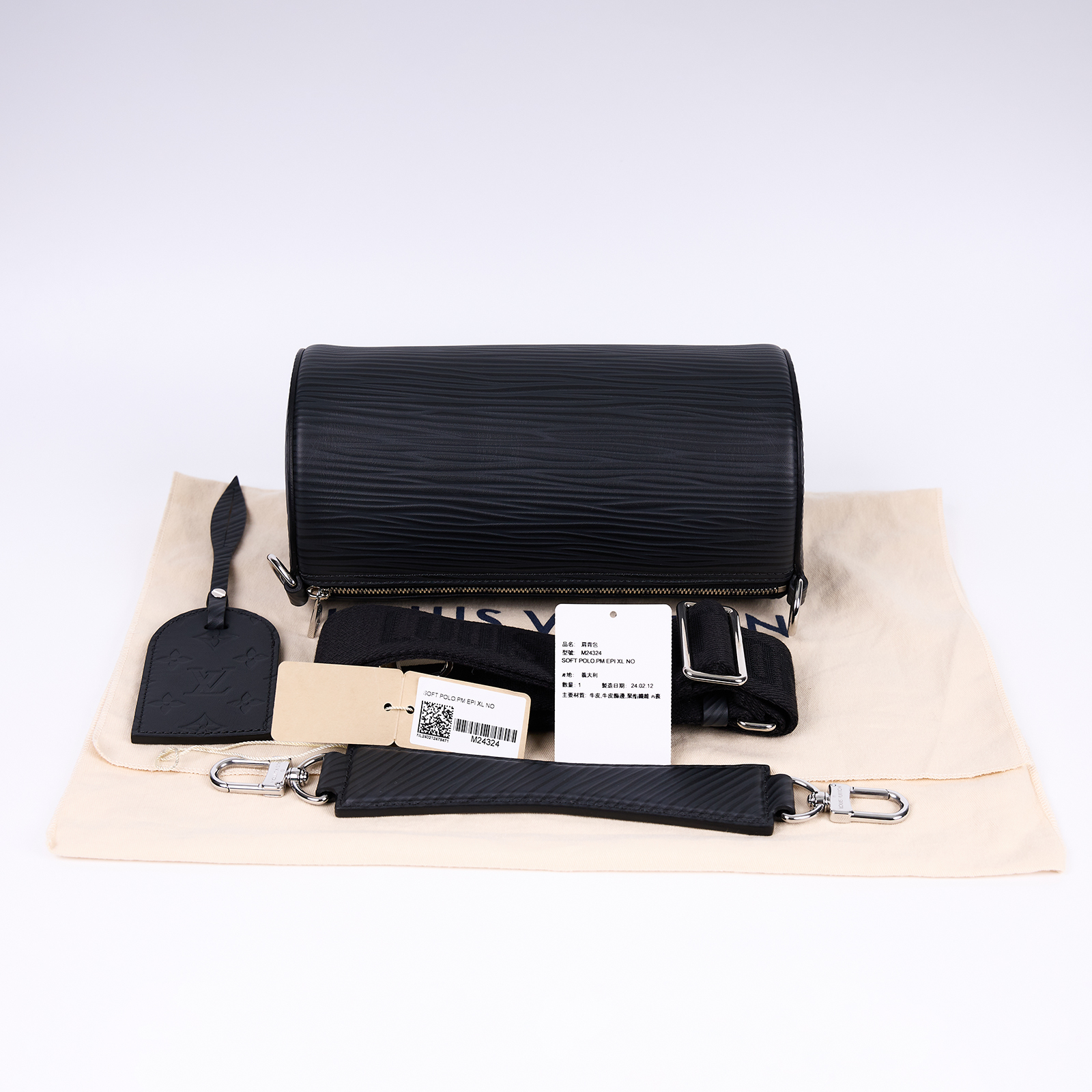 路易威登 LOUIS VUITTON Soft Polochon PM 手提包 M24324 晶片款  防塵袋/吊牌/背帶2