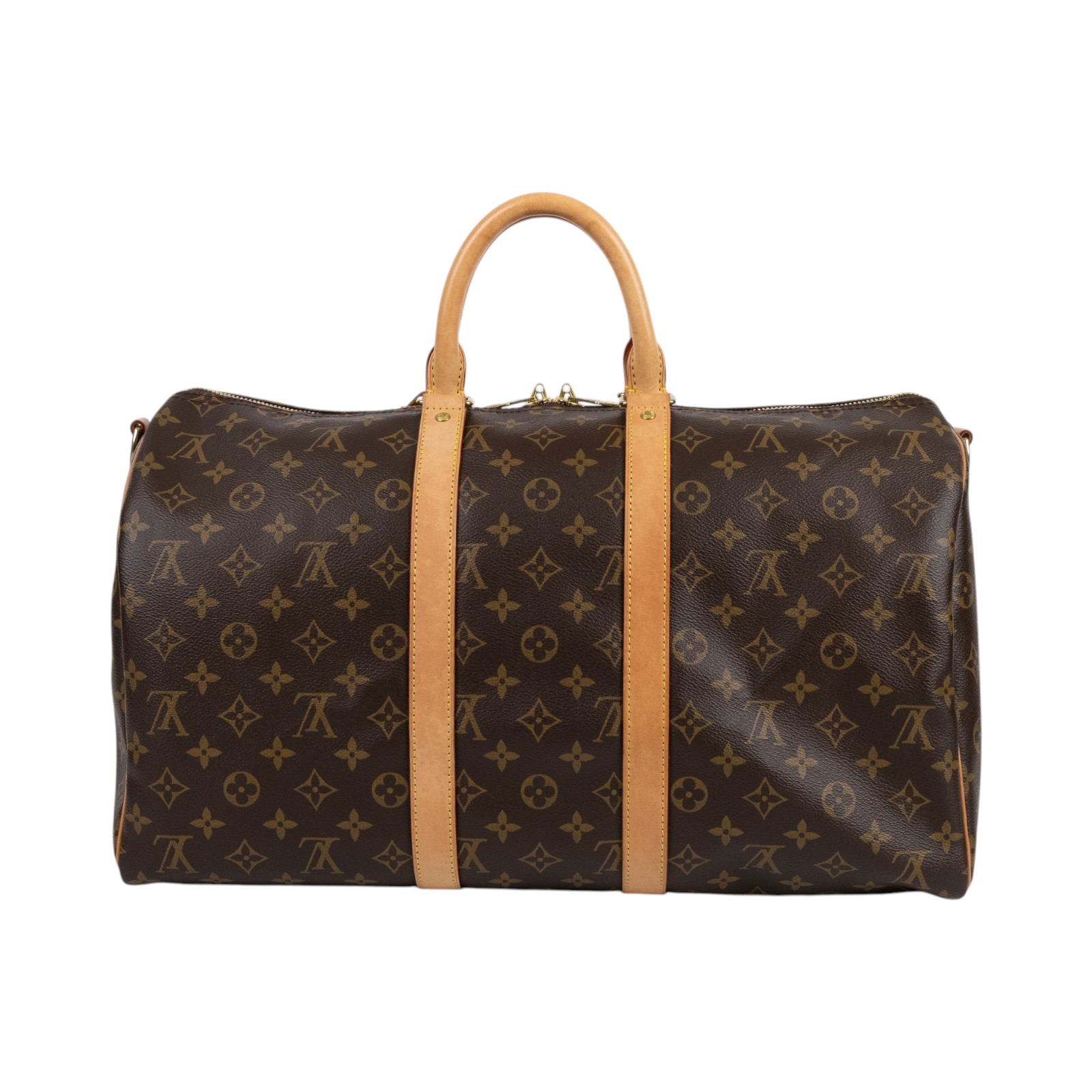 路易威登 LOUIS VUITTON Keepall Bandoulière 45 Monogram經典帆布 波士頓包  旅行袋 M41418 晶片款  鎖組/背帶2/行李吊牌