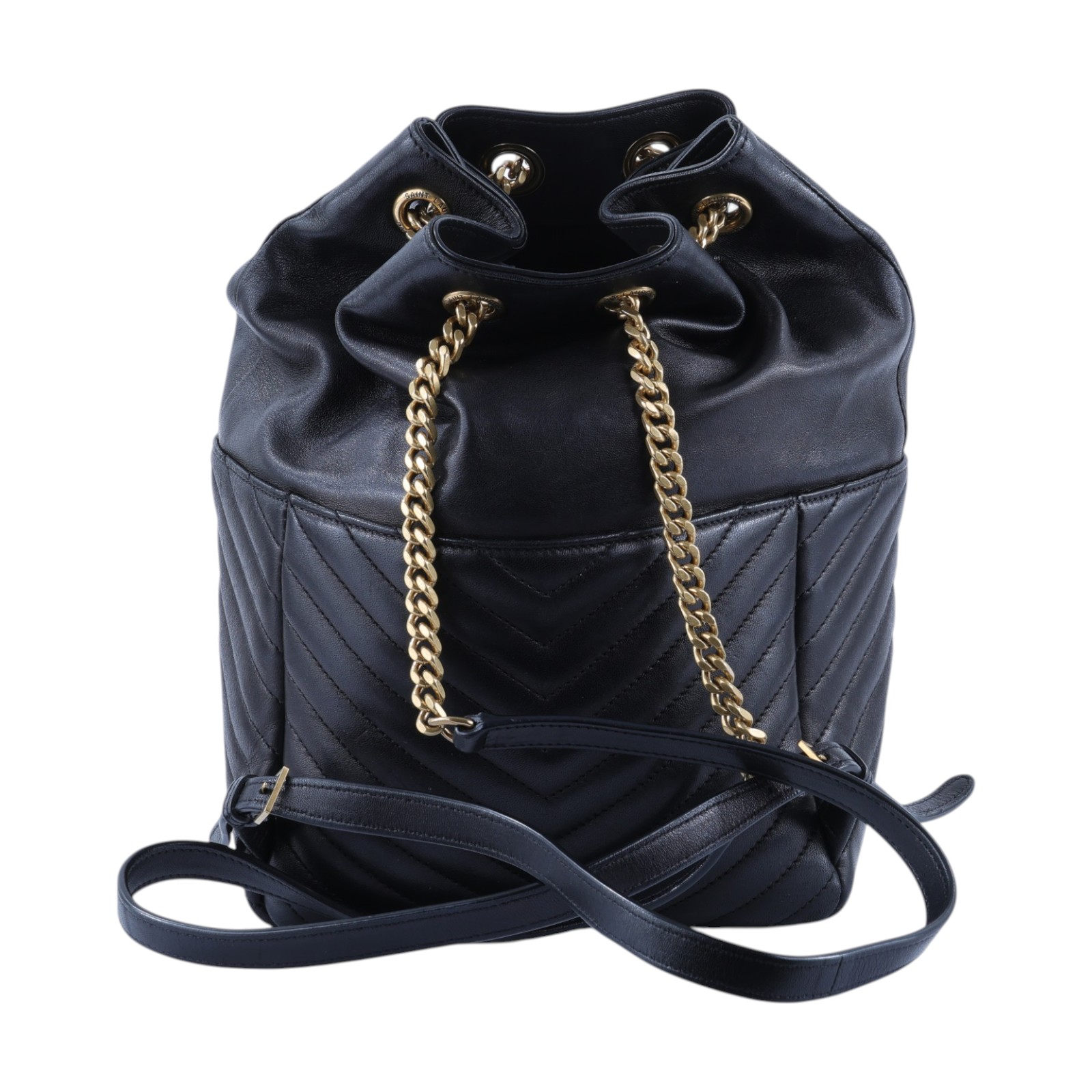 聖羅蘭 YSL SAINT LAURENT Joe 後背包 6726091EL07 黑金JOE後背包 防塵袋