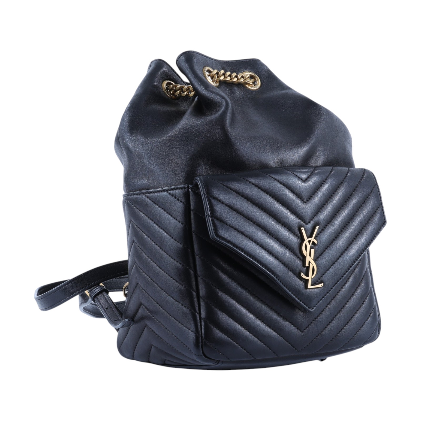 聖羅蘭 YSL SAINT LAURENT Joe 後背包 6726091EL07 黑金JOE後背包 防塵袋
