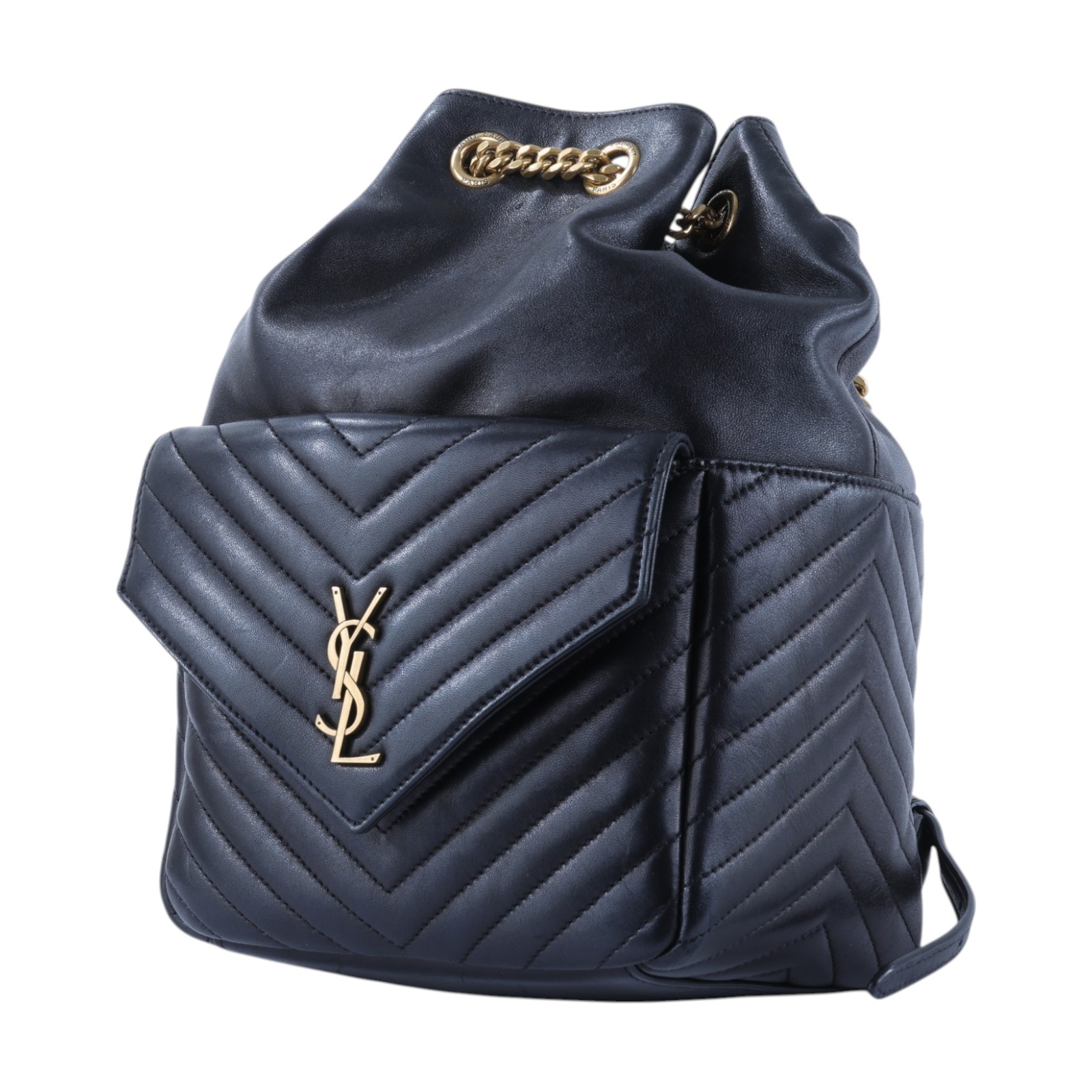 聖羅蘭 YSL SAINT LAURENT Joe 後背包 6726091EL07 黑金JOE後背包 防塵袋