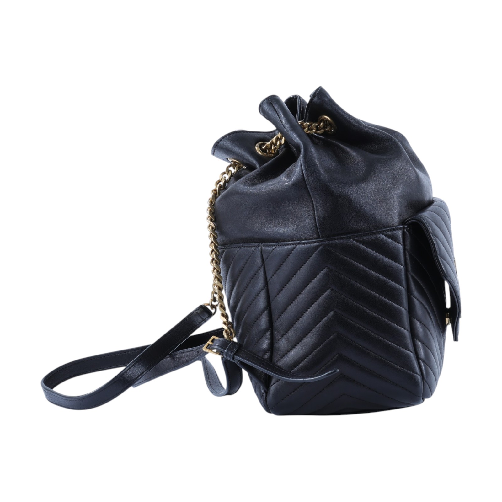 聖羅蘭 YSL SAINT LAURENT Joe 後背包 6726091EL07 黑金JOE後背包 防塵袋