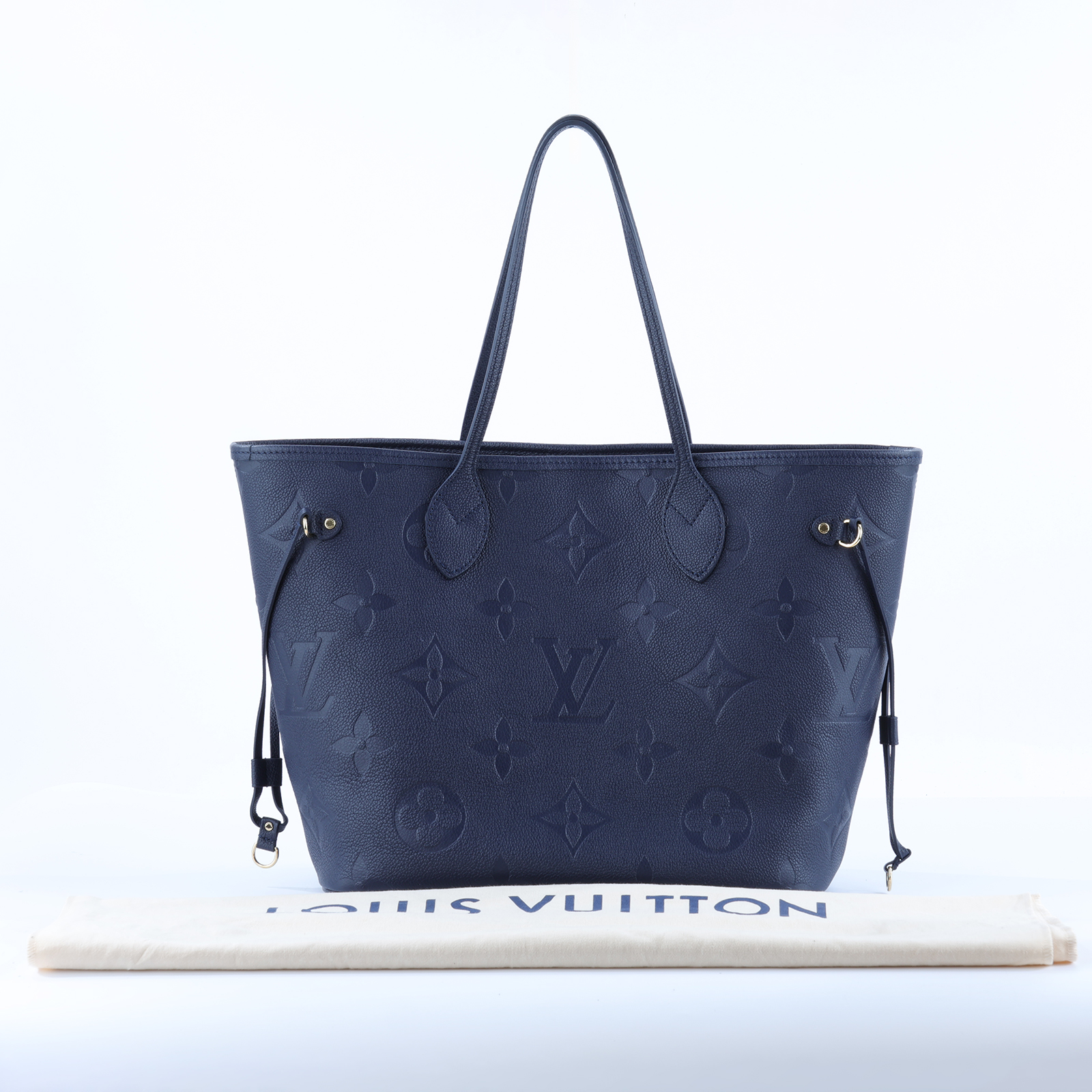 路易威登 LOUIS VUITTON Neverfull MM 托特包 肩背包 M47143 晶片款 海軍藍Neverfull MM 防塵袋