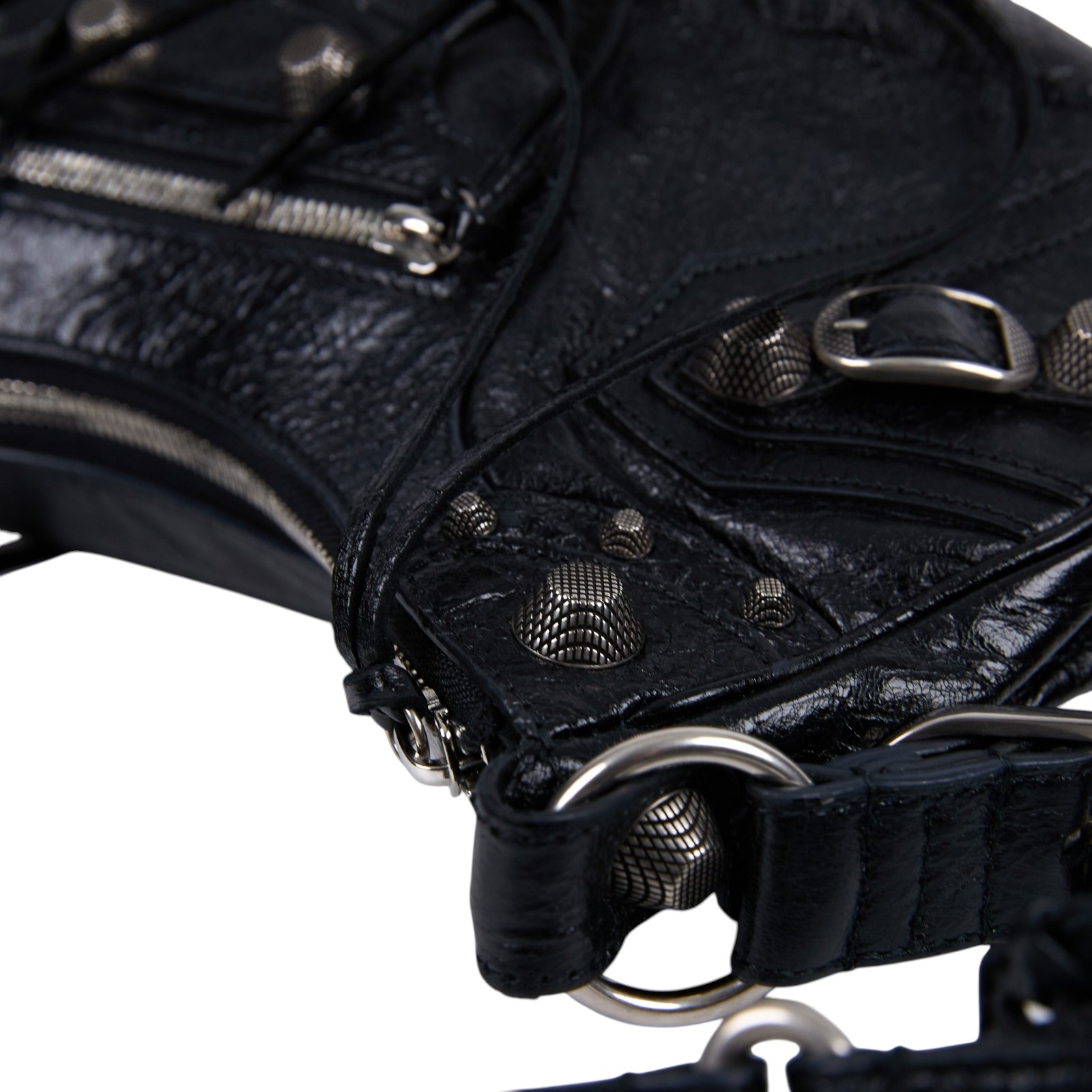 巴黎世家 BALENCIAGA Le cagole 半月 可頌包 小型 6713071VG9Y 黑LE CAGOLE S 防塵袋/購買證明/零錢包/鏡子