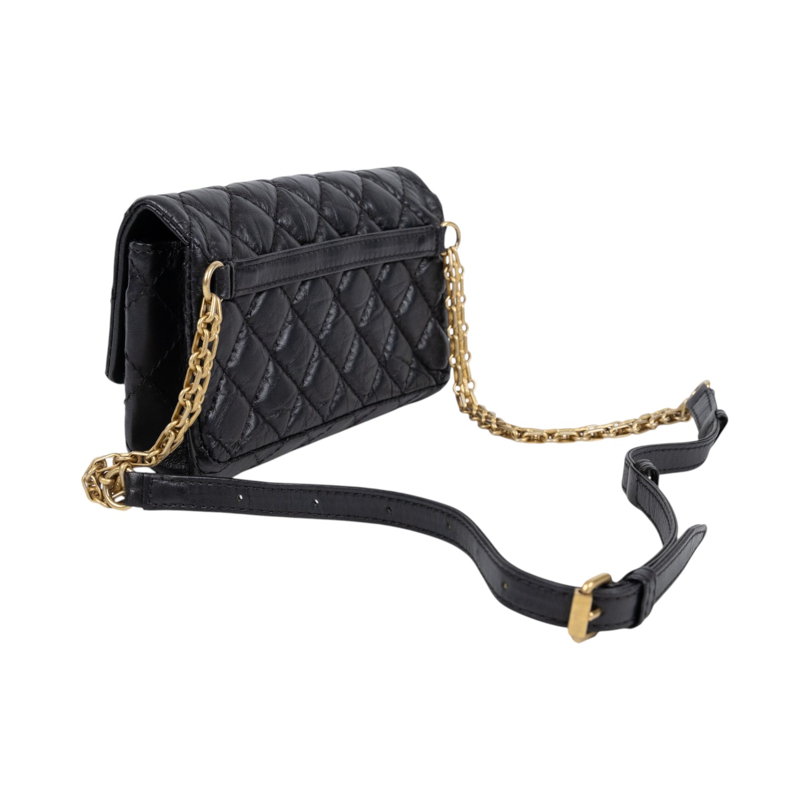 香奈兒 CHANEL 2.55 腰包 口蓋包 A57791 27開 黑2.55腰包 保證卡