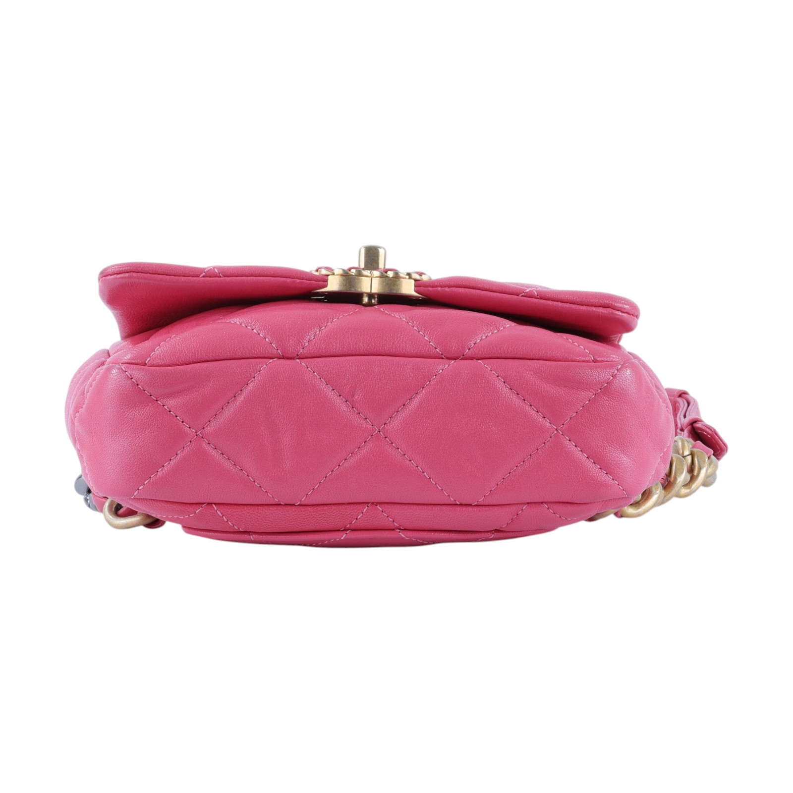 香奈兒 CHANEL CC LOGO 19 側背包 口蓋包 AS1163 29開 桃19腰包 保證卡