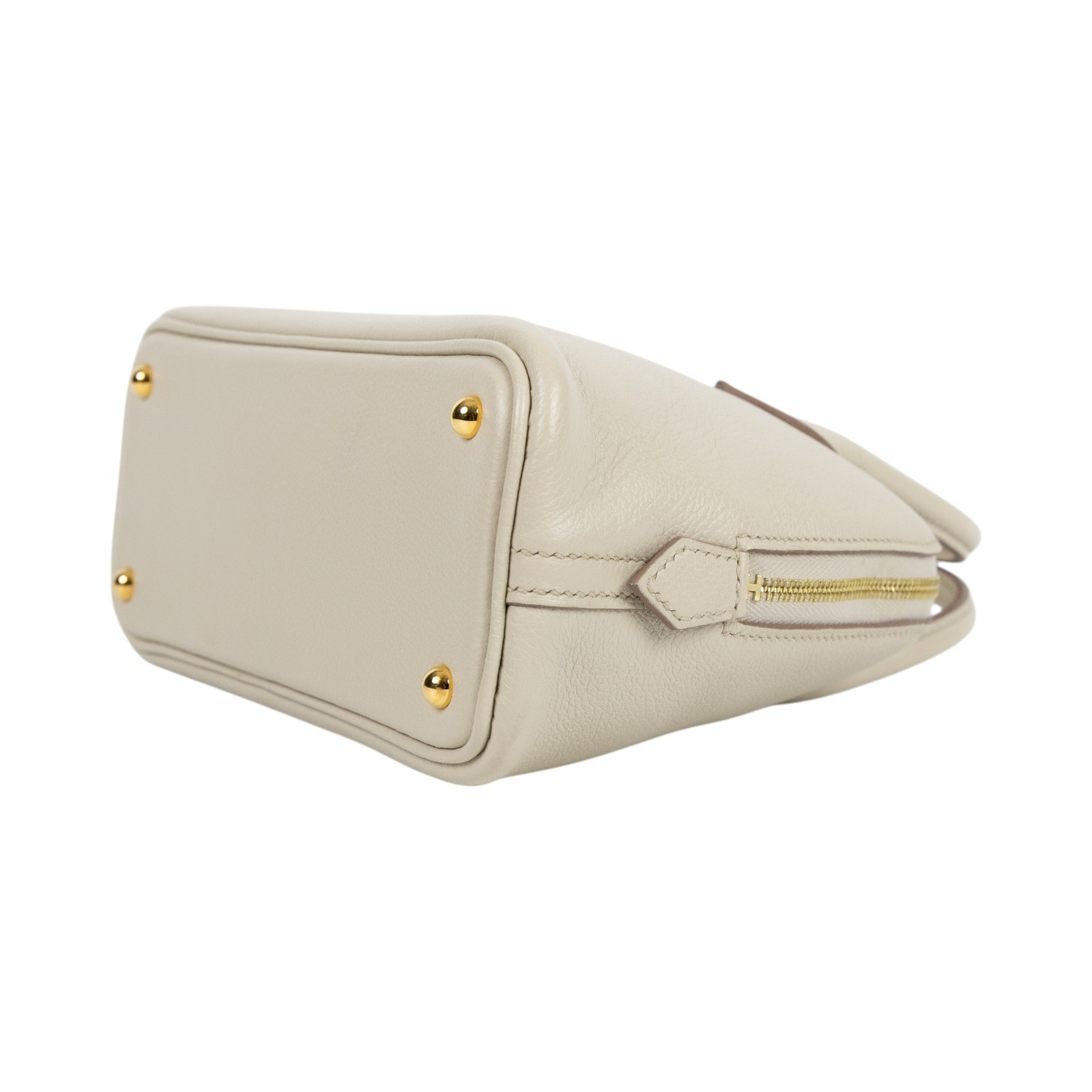 愛馬仕 Hermes Bolide Bag 1923 柏莉包 mini 金色五金 冰川白 H075180CC8L B刻  原廠盒子/防塵袋/背帶/加拿大購買證明