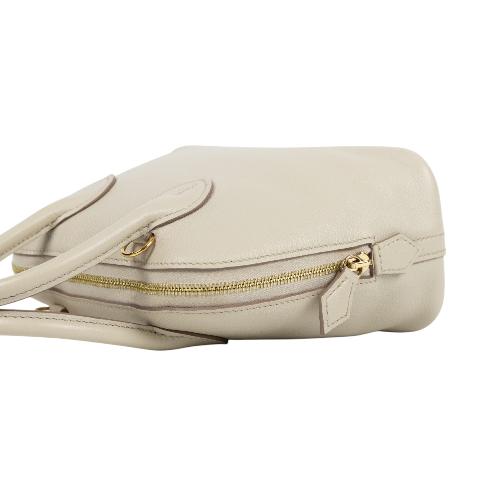 愛馬仕 Hermes Bolide Bag 1923 柏莉包 mini 金色五金 冰川白 H075180CC8L B刻  原廠盒子/防塵袋/背帶/加拿大購買證明