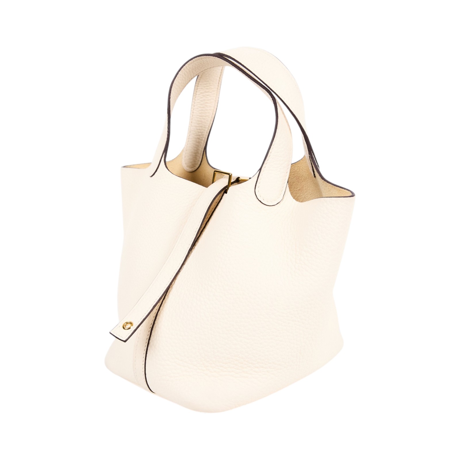 愛馬仕 Hermes Picotin Lock 18 菜籃子包 金色五金 奶油白 H056289CCI2 /Z刻  原廠盒子/防塵袋/鎖組/購買證明