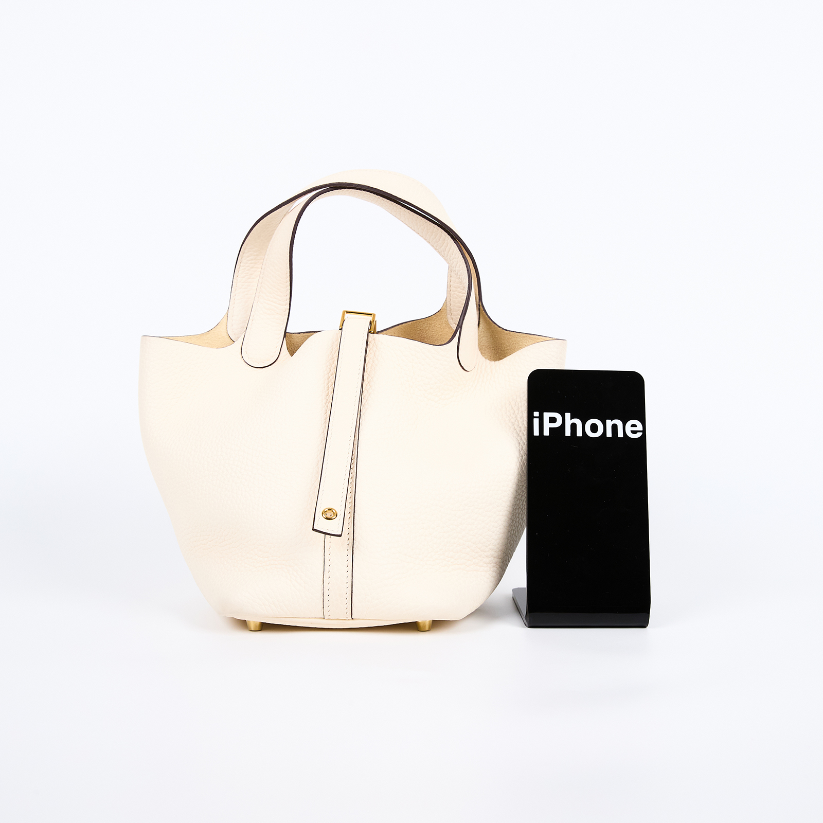 愛馬仕 Hermes Picotin Lock 18 菜籃子包 金色五金 奶油白 H056289CCI2 /Z刻  原廠盒子/防塵袋/鎖組/購買證明