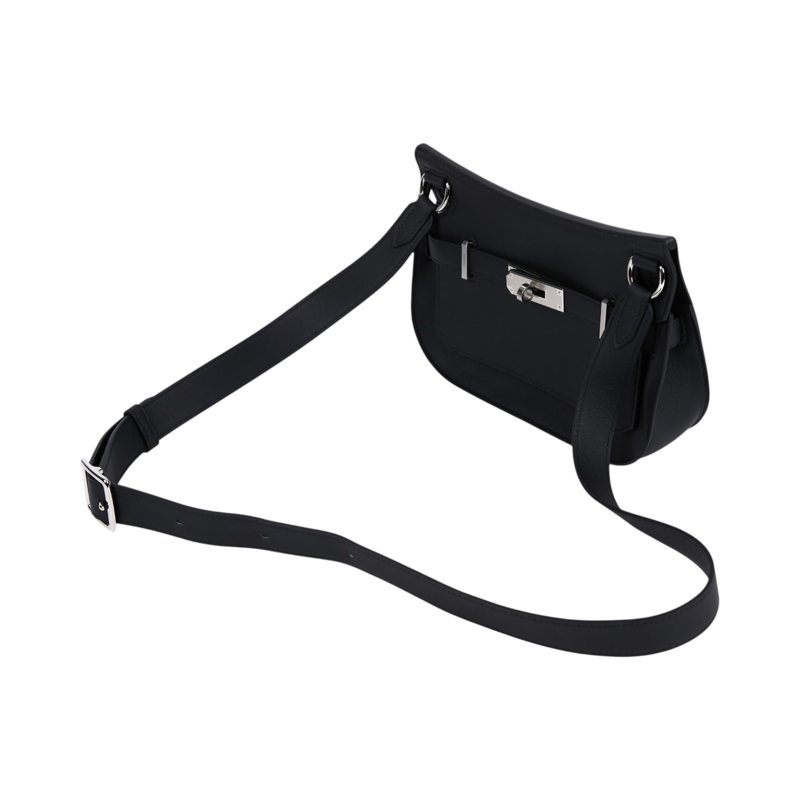 愛馬仕 Hermes Jypsiere 吉普賽包 Mini 黑色 銀色五金 H088004CK89 G   原廠盒子/購買證明/防塵袋