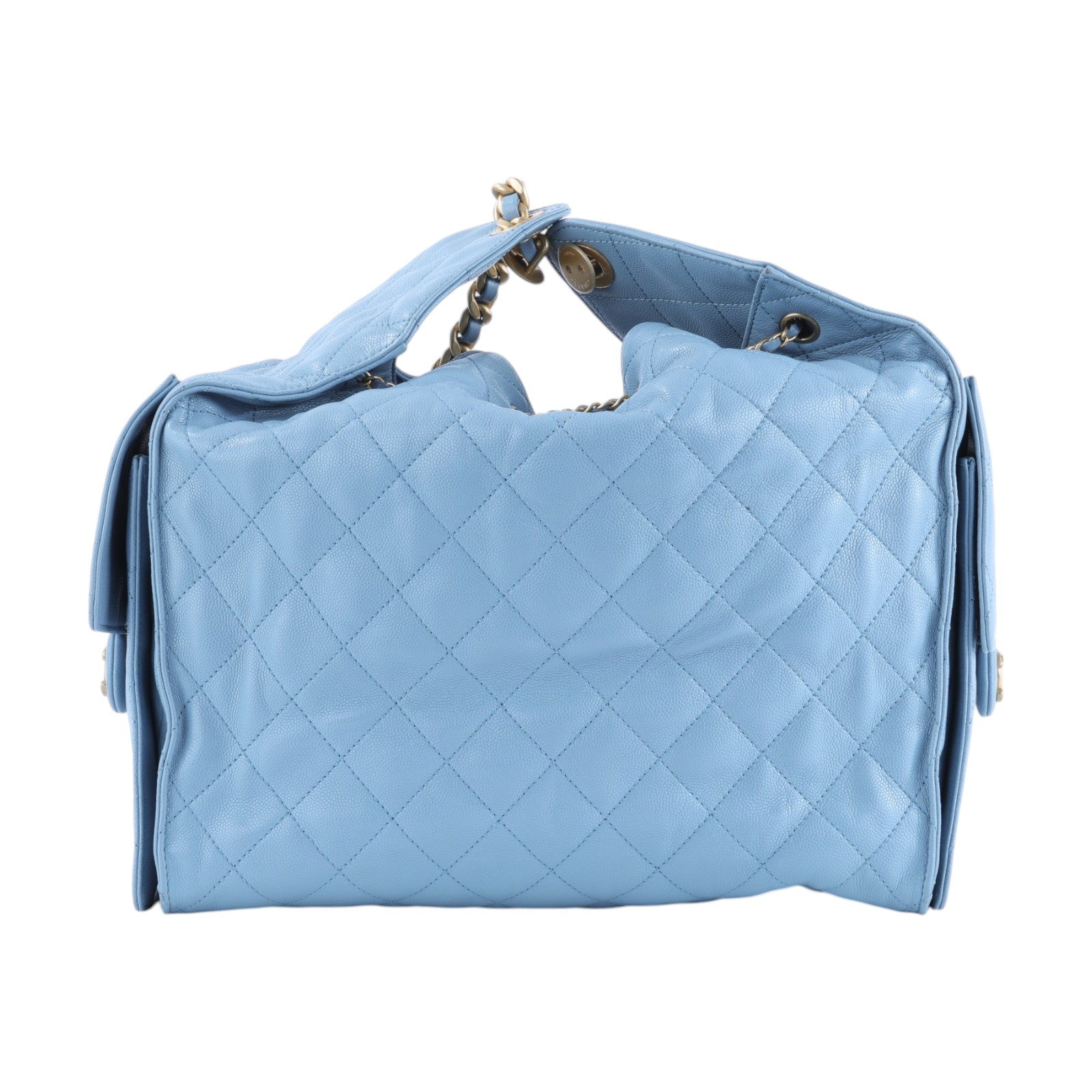 香奈兒 CHANEL 25 中型包 AS5311 晶片款 藍荔枝25包 中號 無附屬品